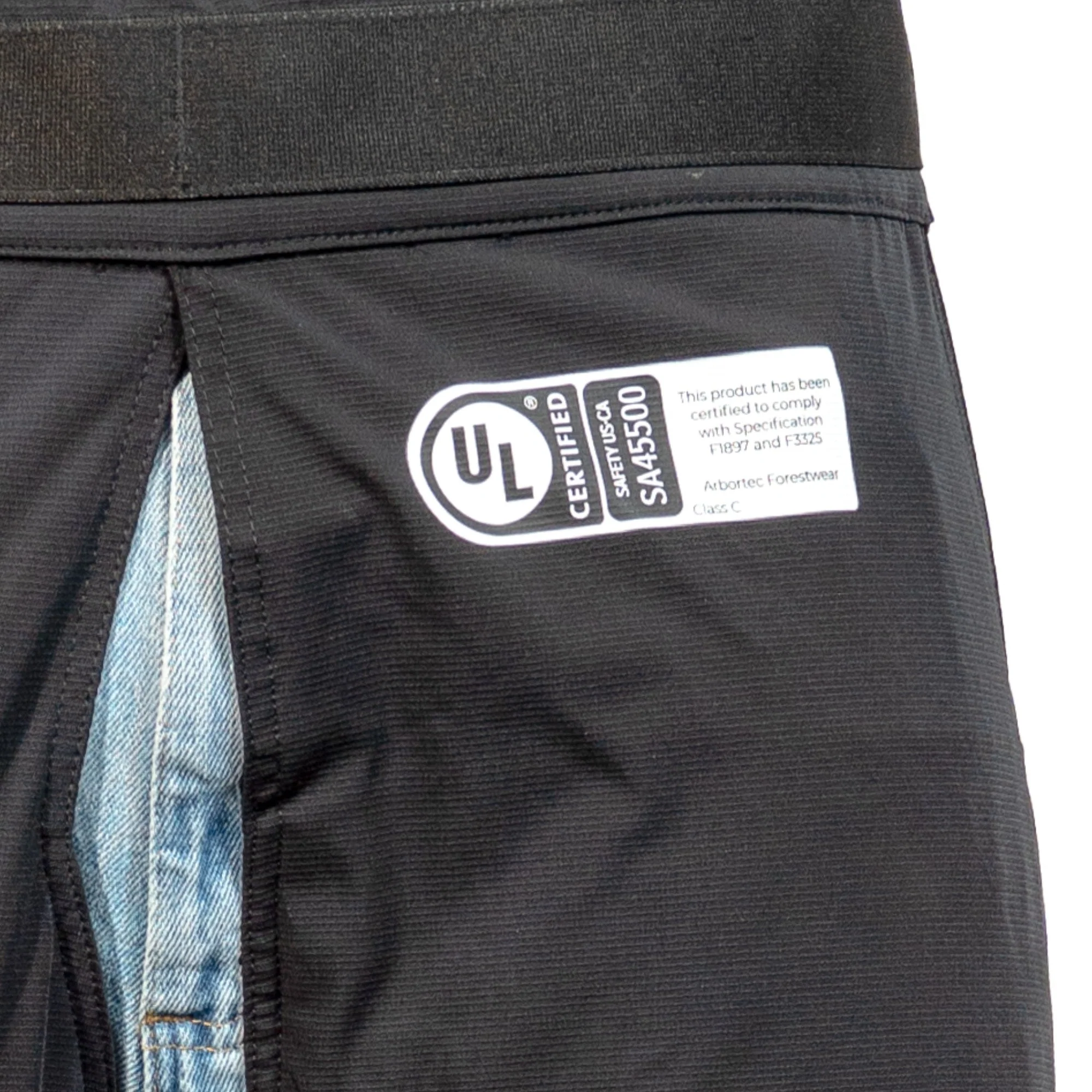 AT4008(US) Arbortec Chainsaw Chaps Calf Wrap - Black - Image 7