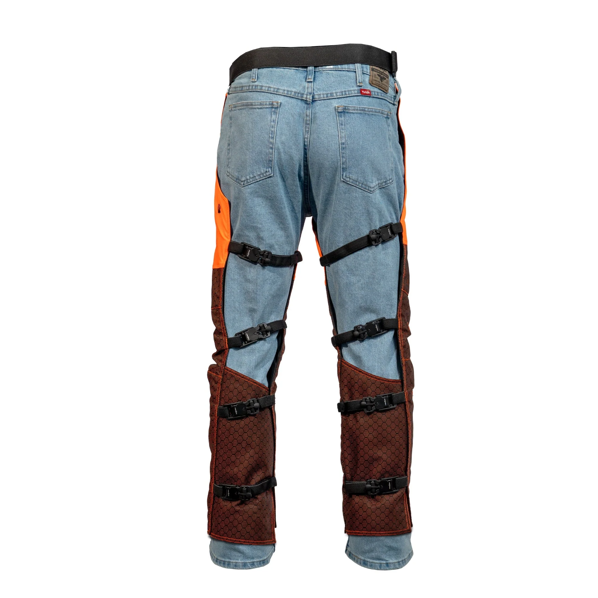AT4008(US) Arbortec Chainsaw Chaps Calf Wrap - Orange - Image 3