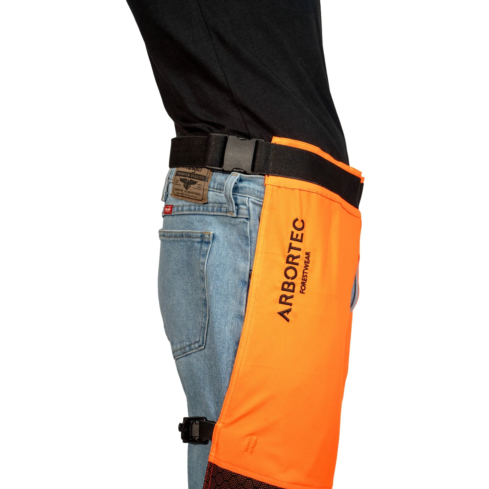 AT4009(US) Arbortec Chainsaw Chaps Front Protection - Orange - Image 6