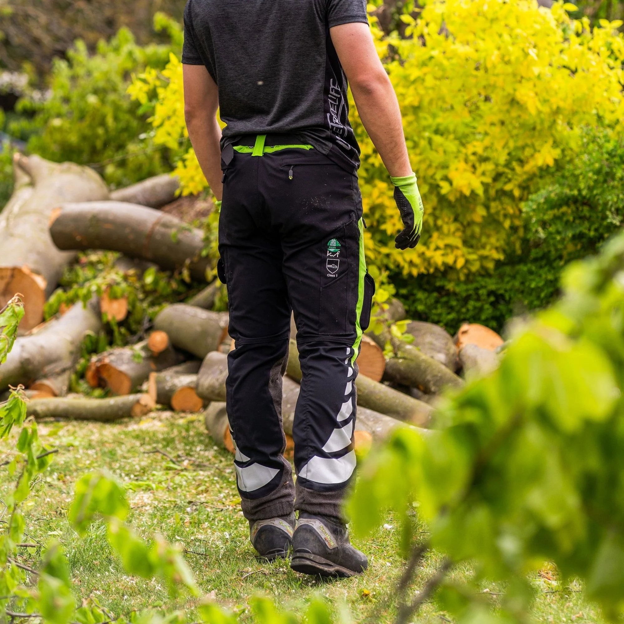 AT4015 Breatheflex Chainsaw Trousers Design A Plus Class 1 - Lime - Image 12