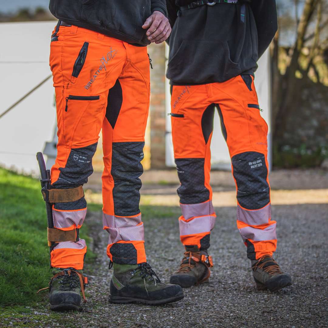 AT4060(US) Breatheflex Pro Chainsaw Pants UL Rated - Hi-Vis Orange - Image 11
