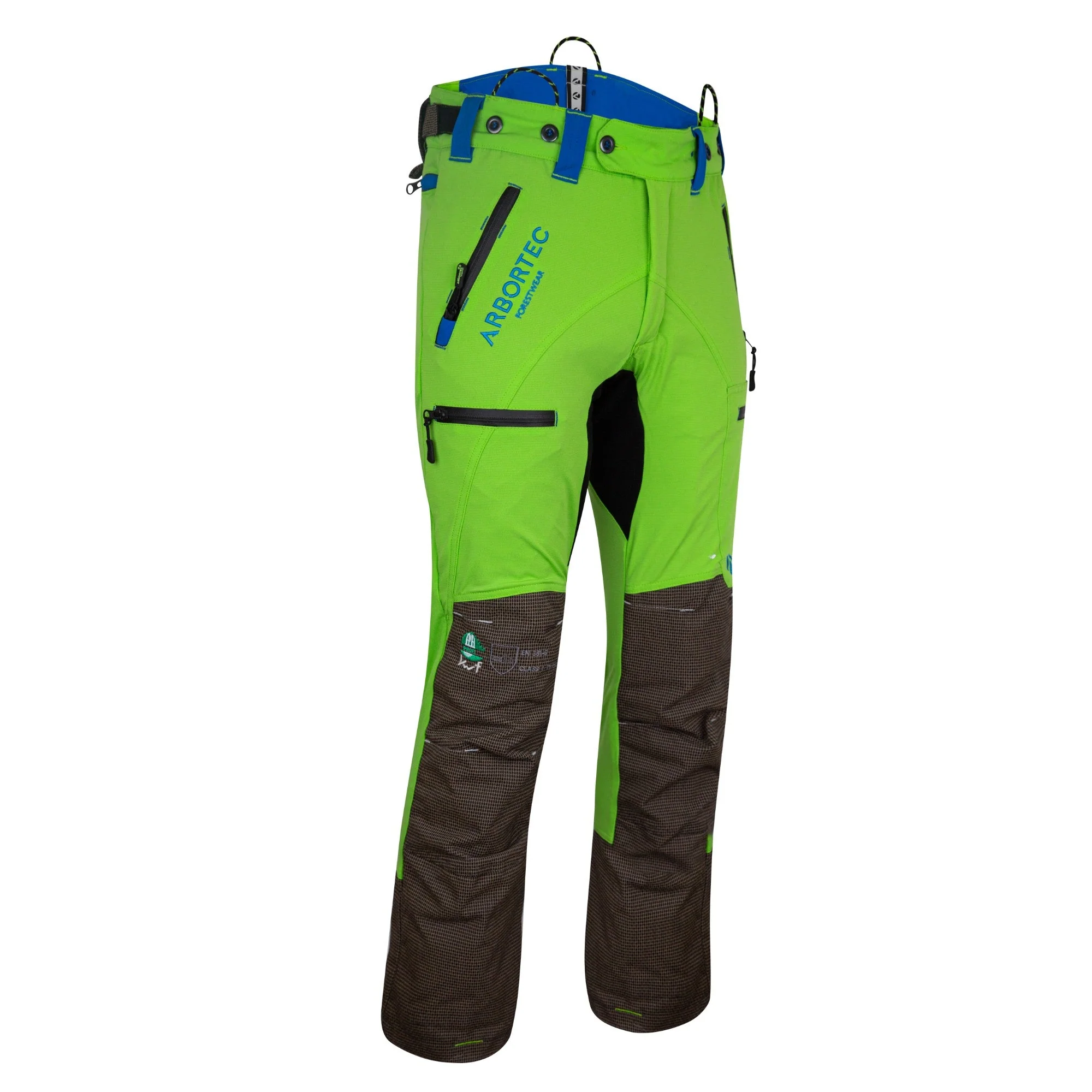 AT4060 Breatheflex Pro Chainsaw Trousers Design A Class 1 - Lime - Image 4