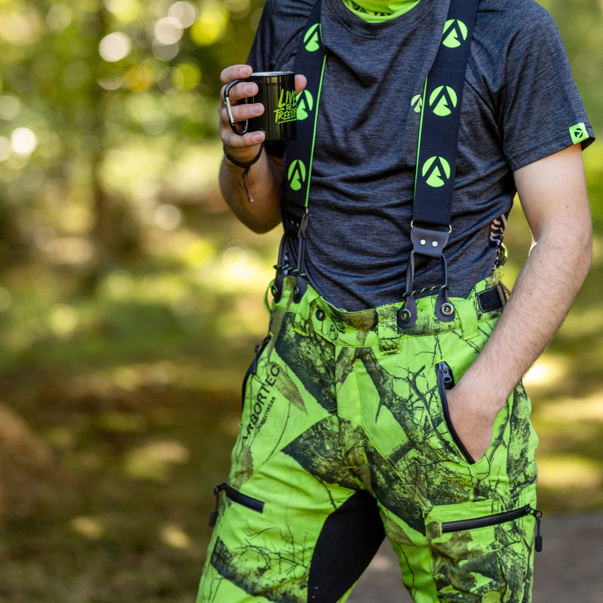 AT4060(US) - Breatheflex Pro Realtree Chainsaw Pants UL Rated - Lime - Image 5