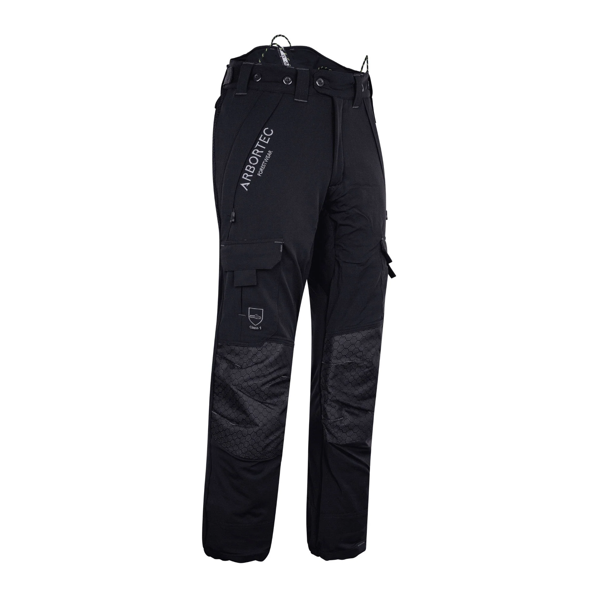 AT4062(EU) Arbortec Vented Chainsaw Trousers Design A Class 1 - Black - Image 4