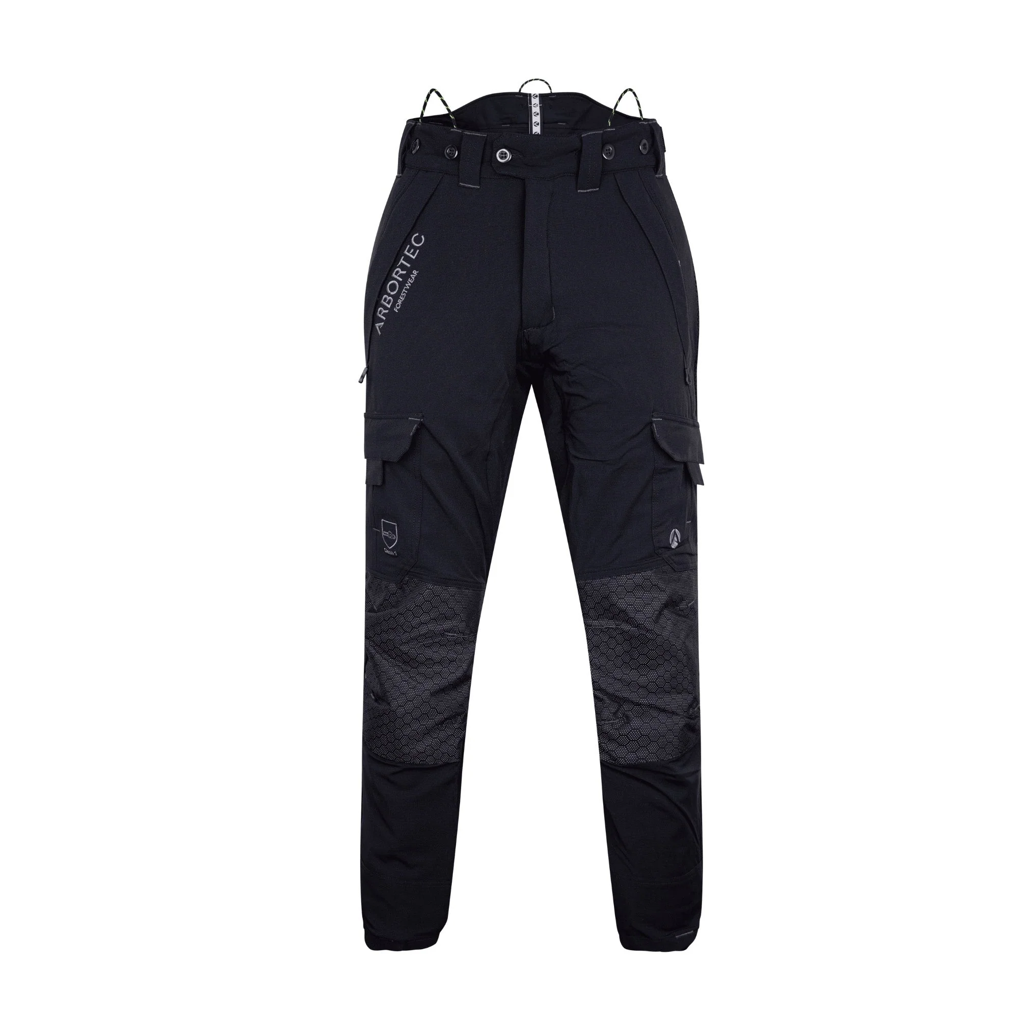 AT4062(EU) Arbortec Vented Chainsaw Trousers Design A Class 1 - Black - Image 6