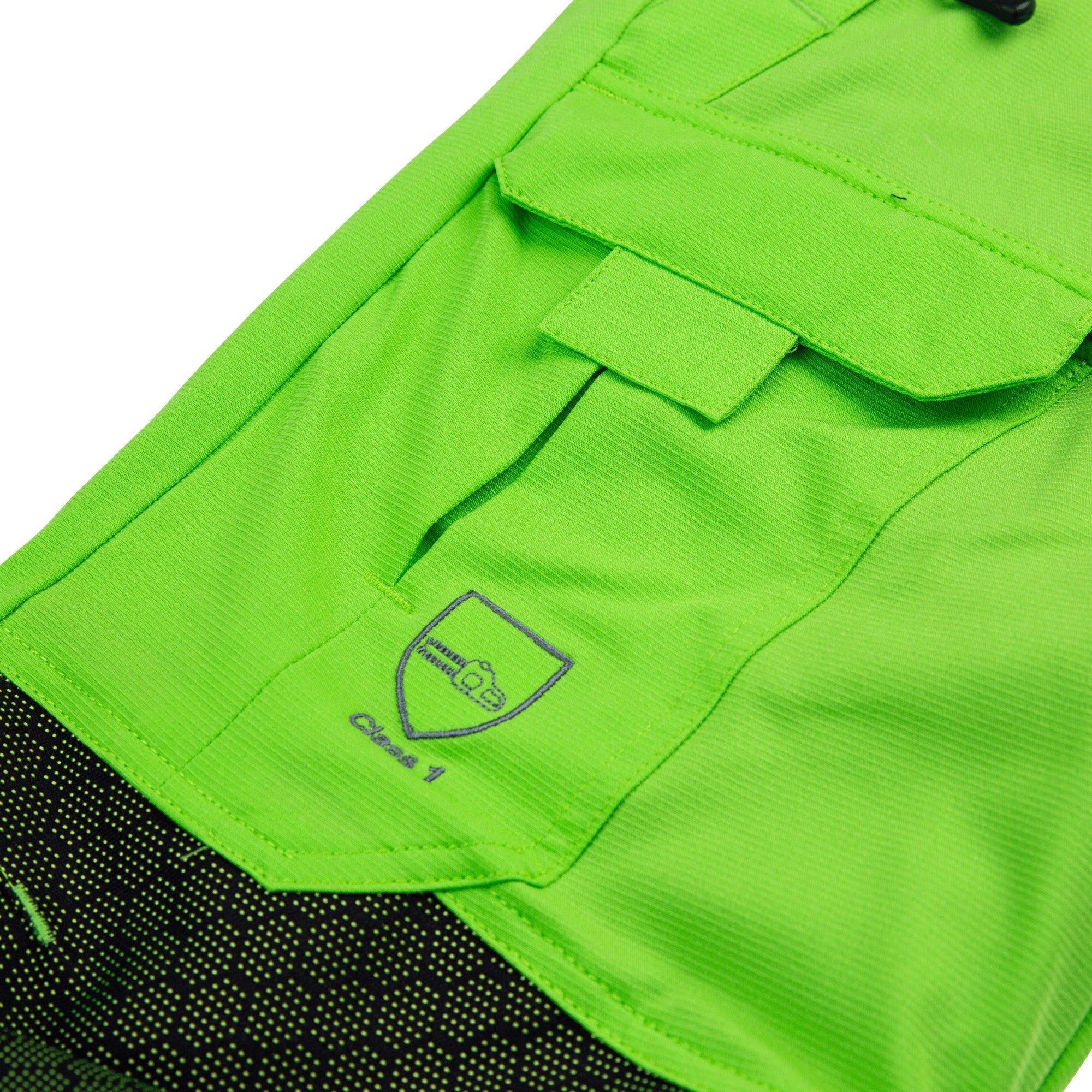 AT4062(EU) Arbortec Vented Chainsaw Trousers Design A Class 1 - Lime - Image 10