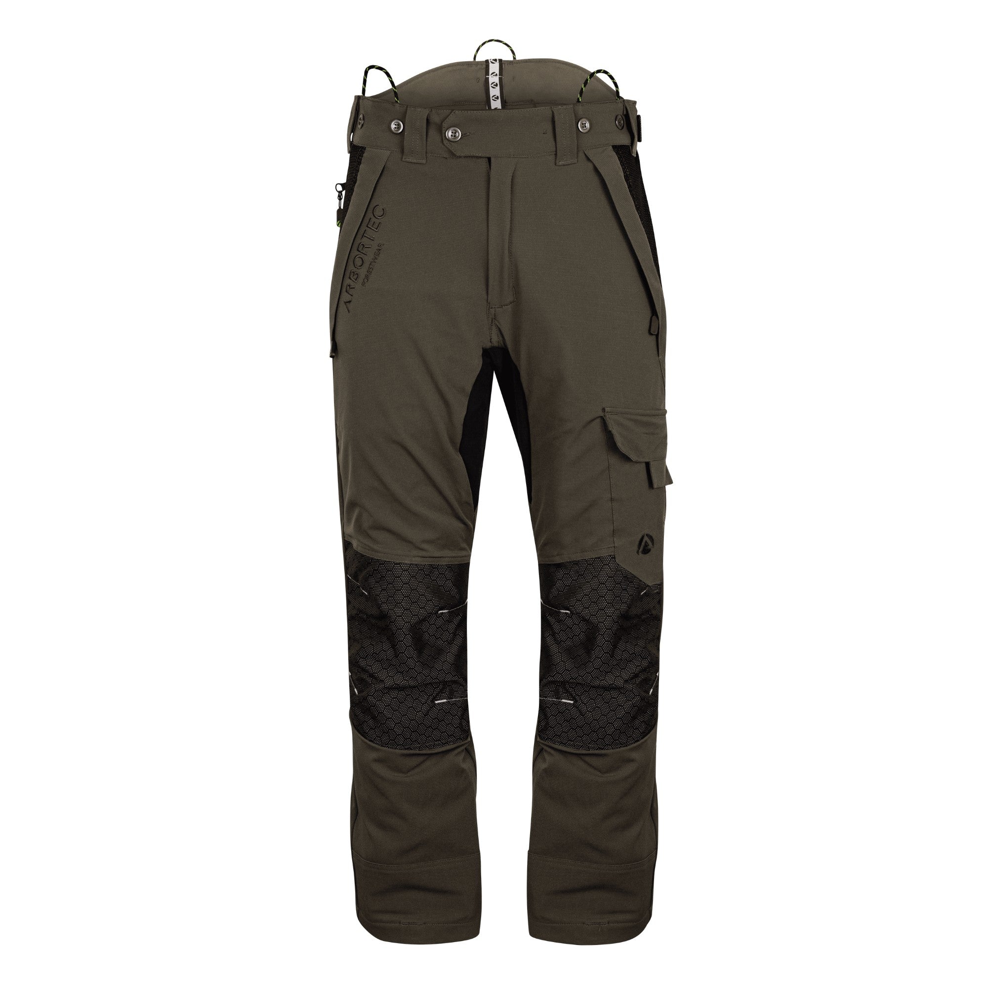 AT4062(US) Arbortec Vented Chainsaw Pants UL Rated - Olive - Image 3