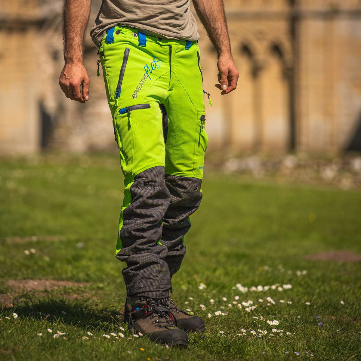 AT4070 Breatheflex Pro Chainsaw Trousers Design C Class 1 - Lime - Image 12