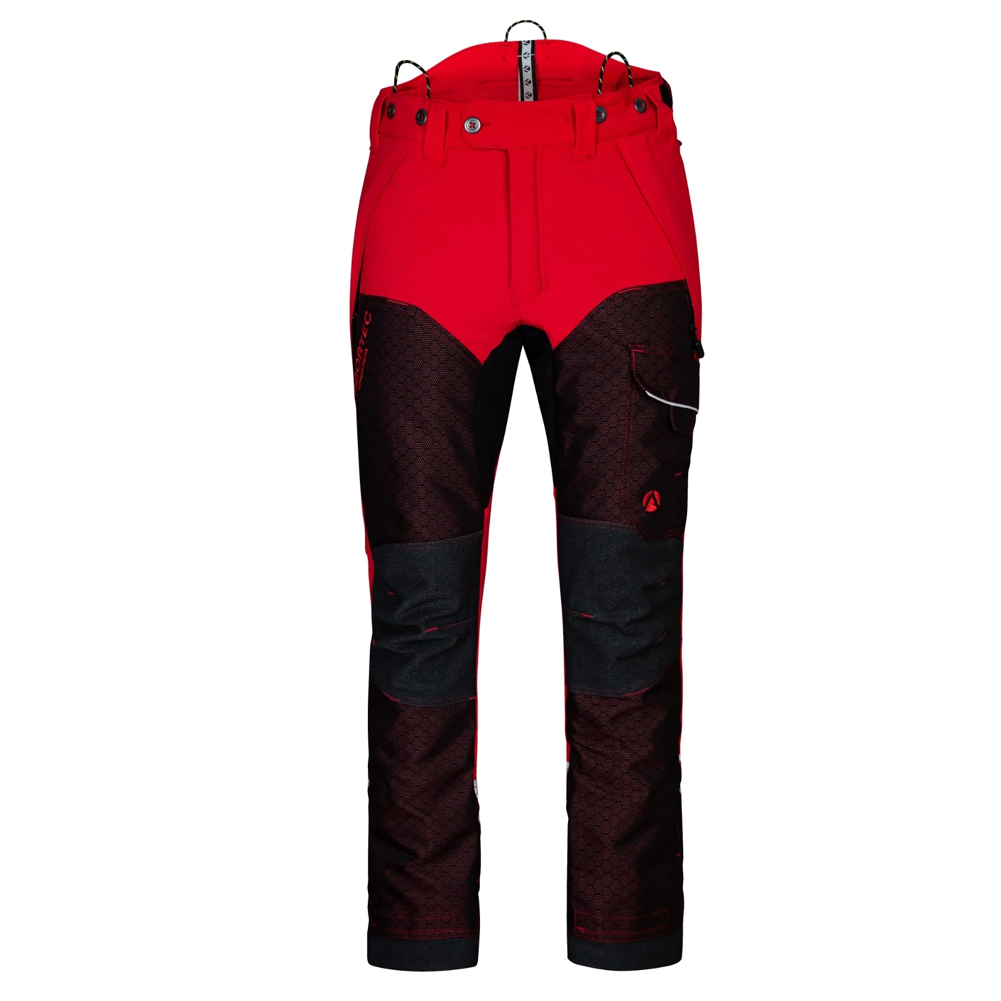 AT4080 - Arbortec Deep Forest Chainsaw Trousers Design A/Class 1 - Red - Image 2