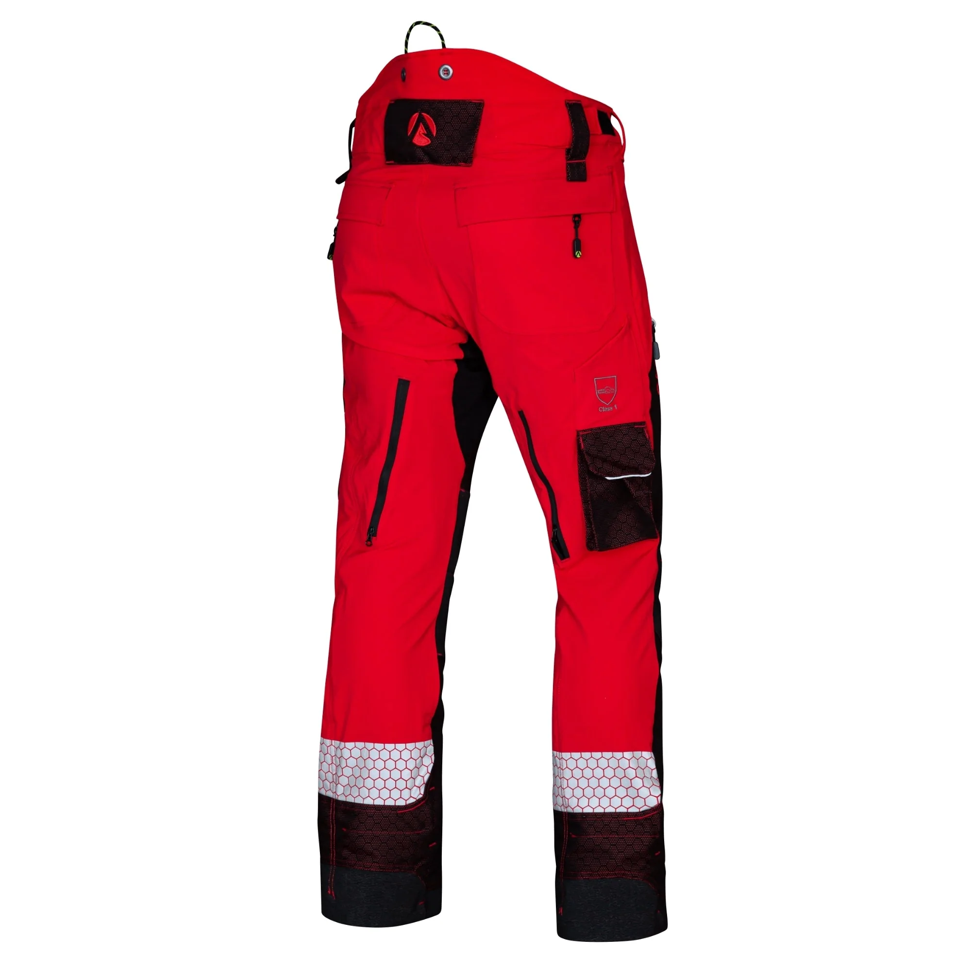 AT4080 - Arbortec Deep Forest Chainsaw Trousers Design A/Class 1 - Red - Image 3