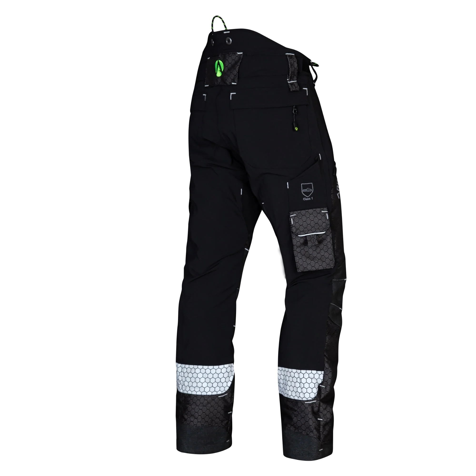 AT4090 - Arbortec Deep Forest Chainsaw Trousers Design C/Class 1 - Black - Image 3