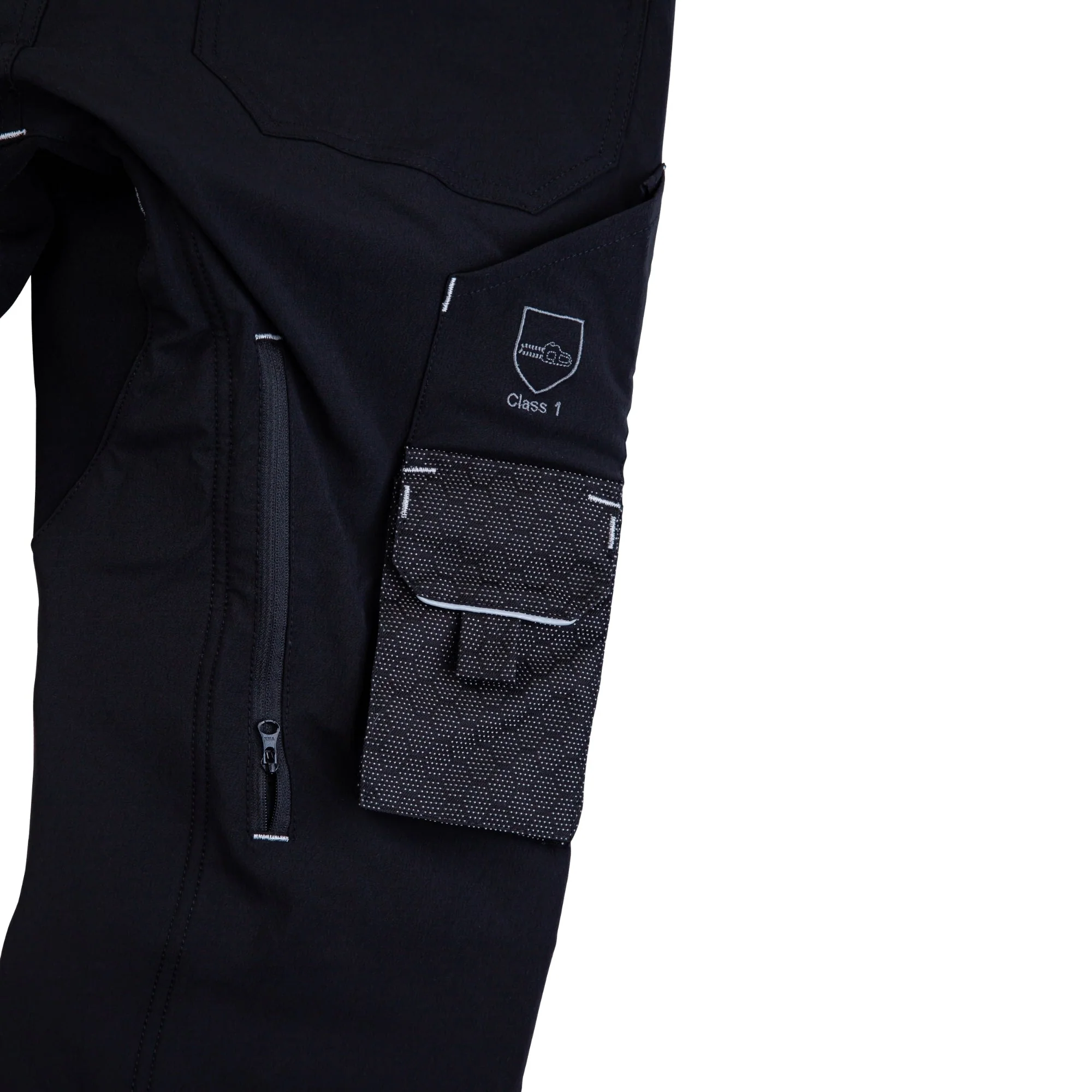 AT4090 - Arbortec Deep Forest Chainsaw Trousers Design C/Class 1 - Black - Image 7