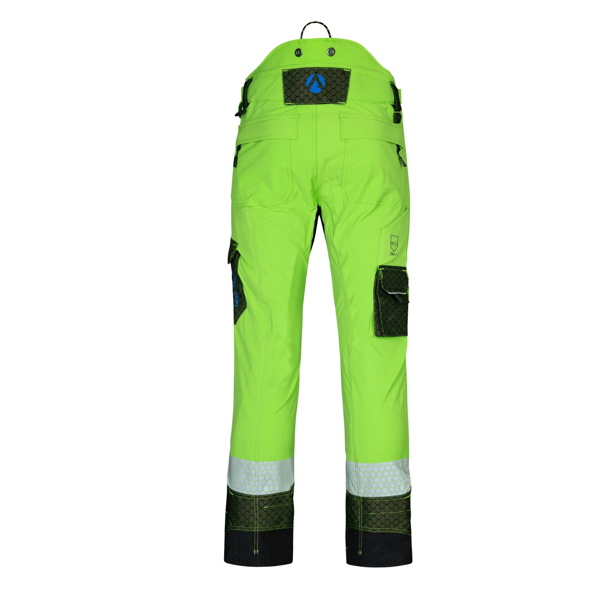 AT4090 - Arbortec Deep Forest Chainsaw Trousers Design C/Class 1 - Lime - Image 2