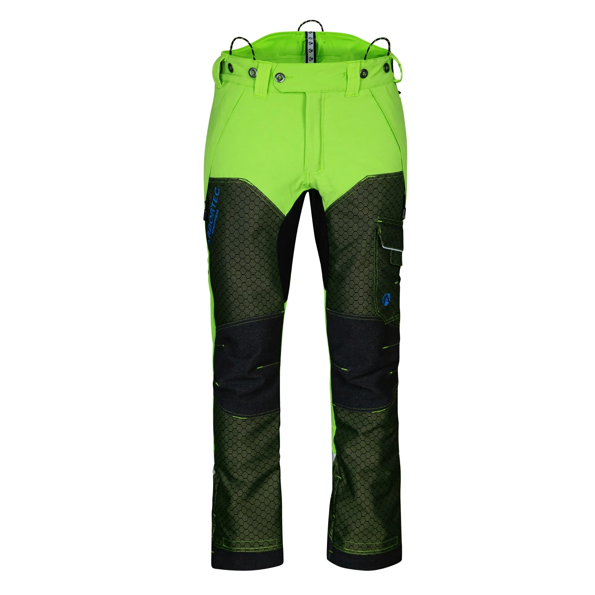 AT4090 - Arbortec Deep Forest Chainsaw Trousers Design C/Class 1 - Lime - Image 3