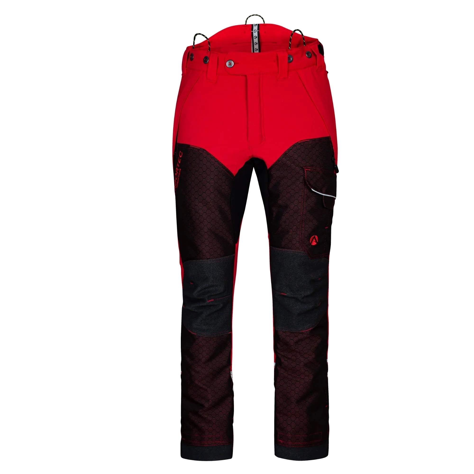 AT4090 - Arbortec Deep Forest Chainsaw Trousers Design C/Class 1 - Red - Image 3