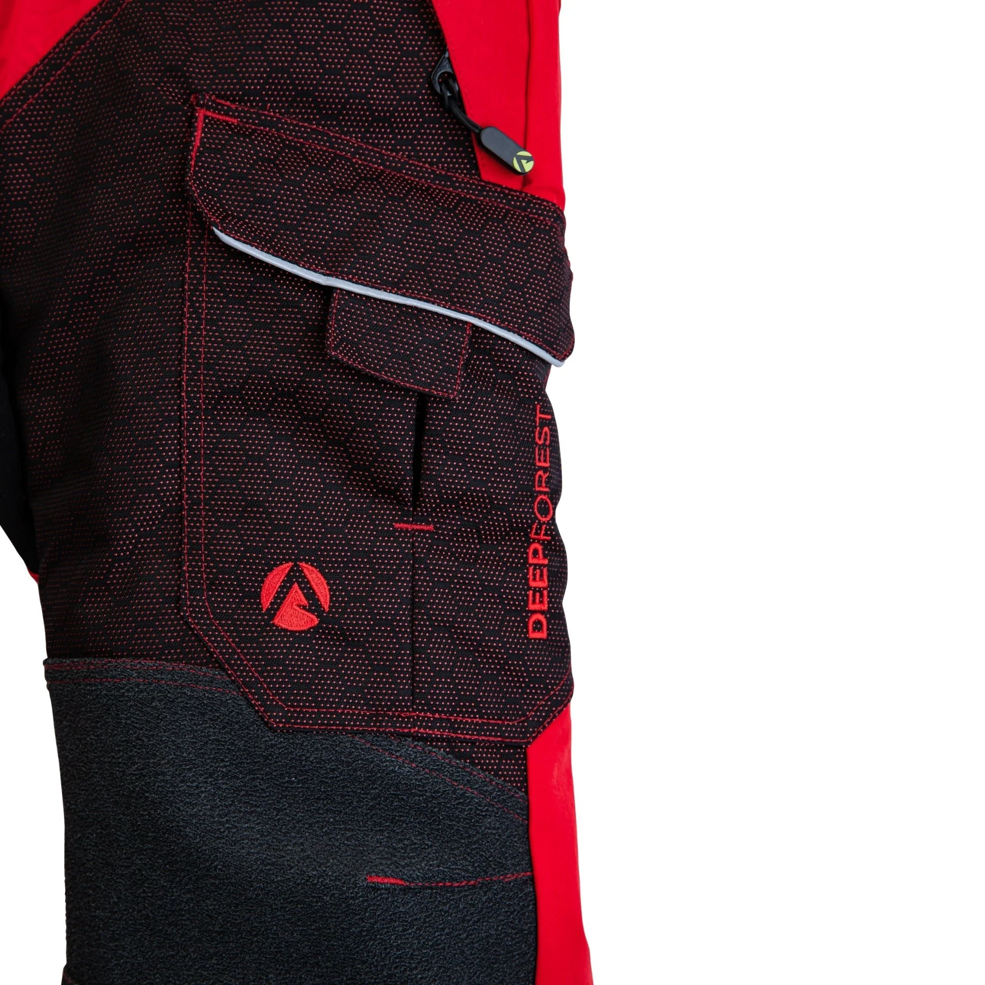AT4090 - Arbortec Deep Forest Chainsaw Trousers Design C/Class 1 - Red - Image 5