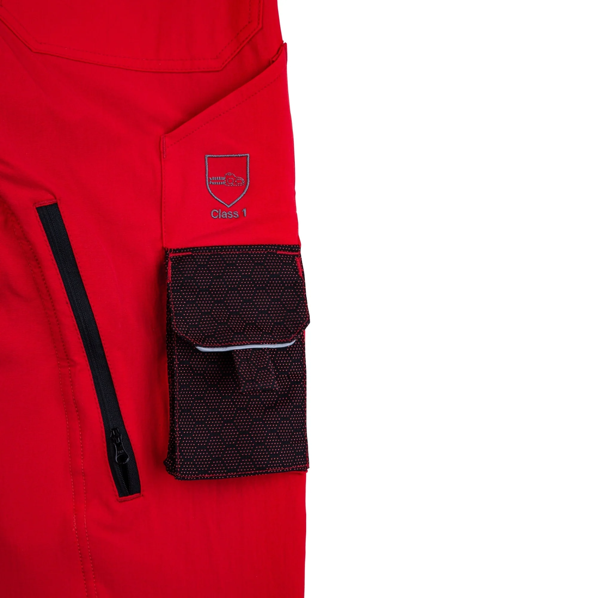 AT4090 - Arbortec Deep Forest Chainsaw Trousers Design C/Class 1 - Red - Image 6