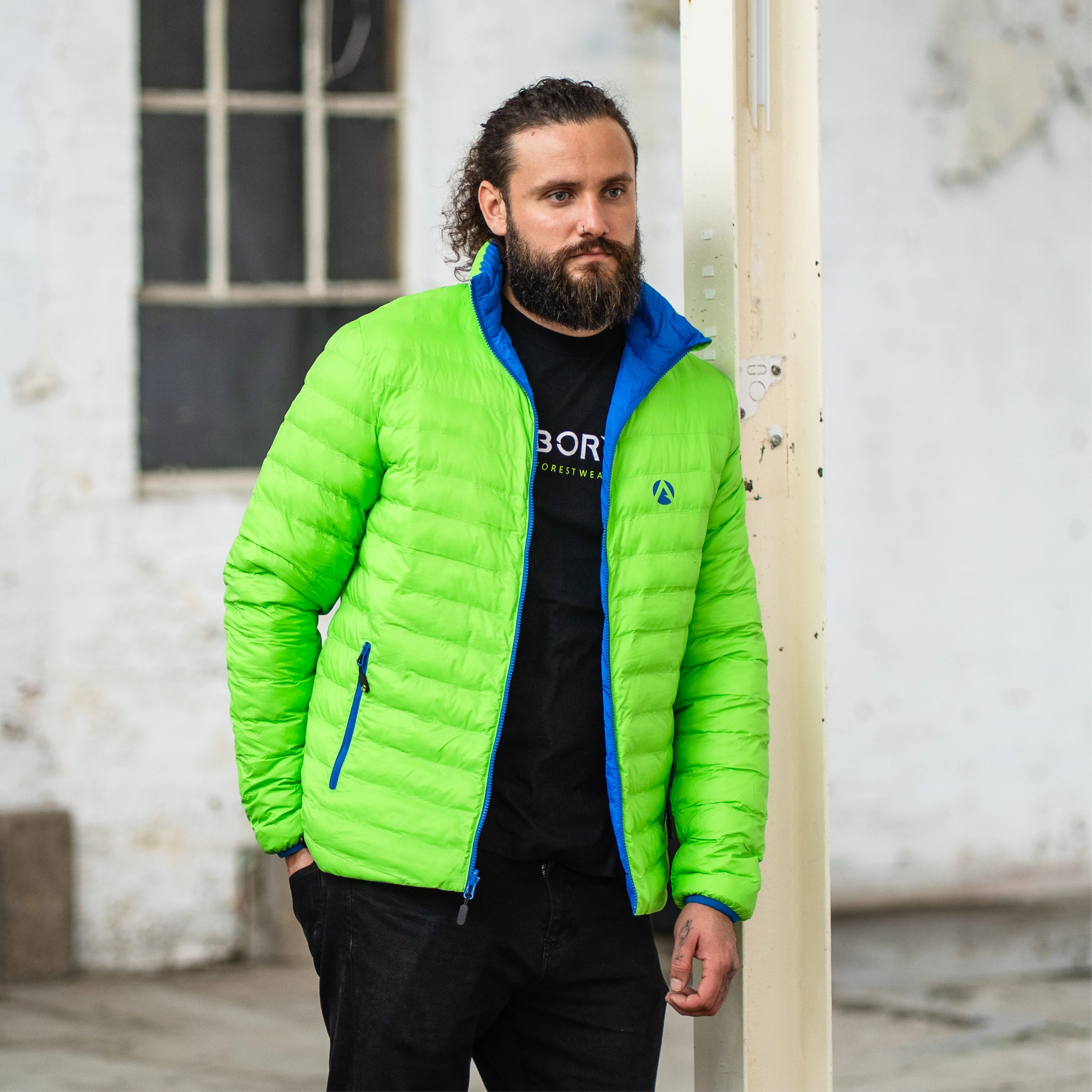 AT4600 - Reversible Puffer Jacket - Lime/Blue - Image 14