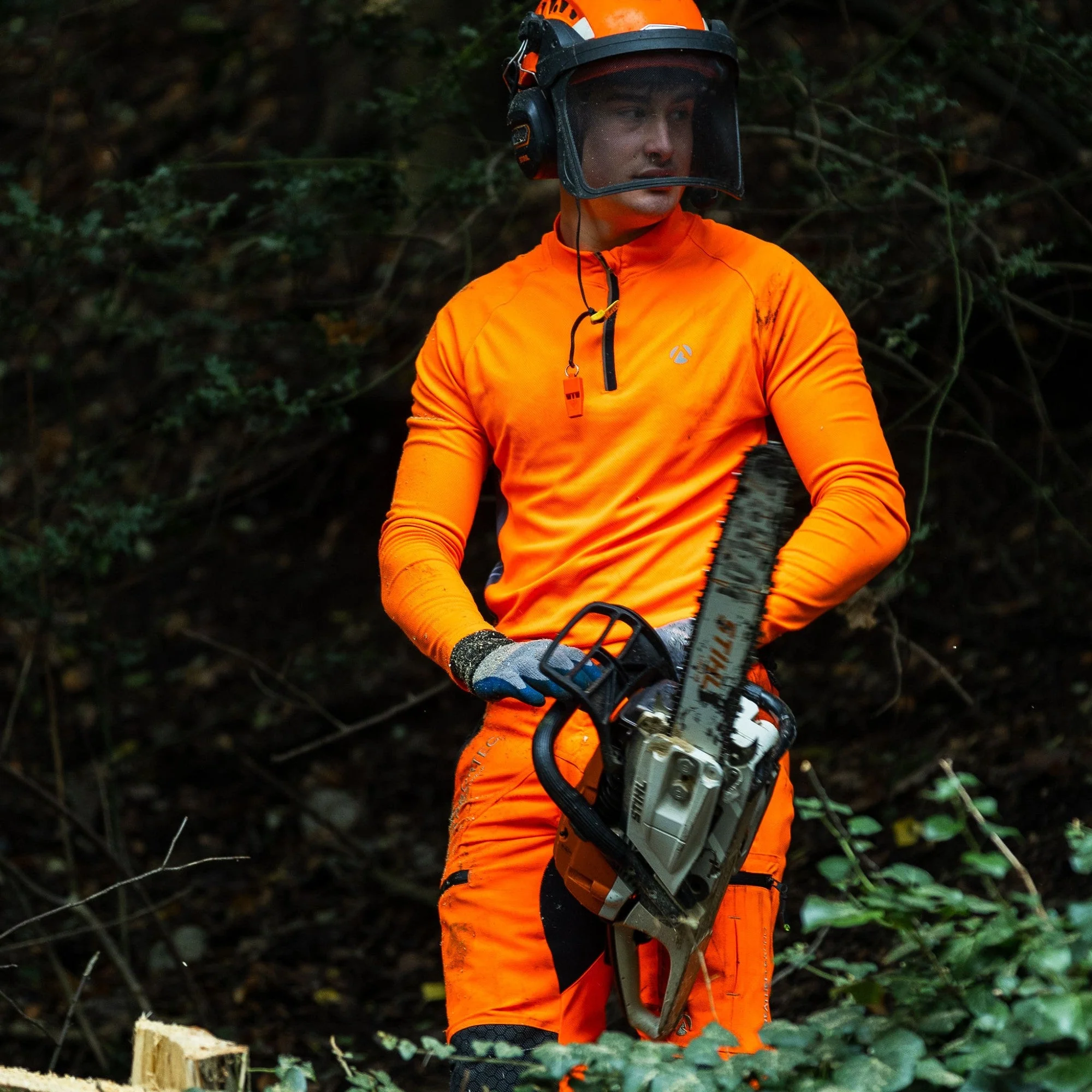AT5003 Performance T-Shirt Long Sleeve - Hi-Vis Orange - Image 9