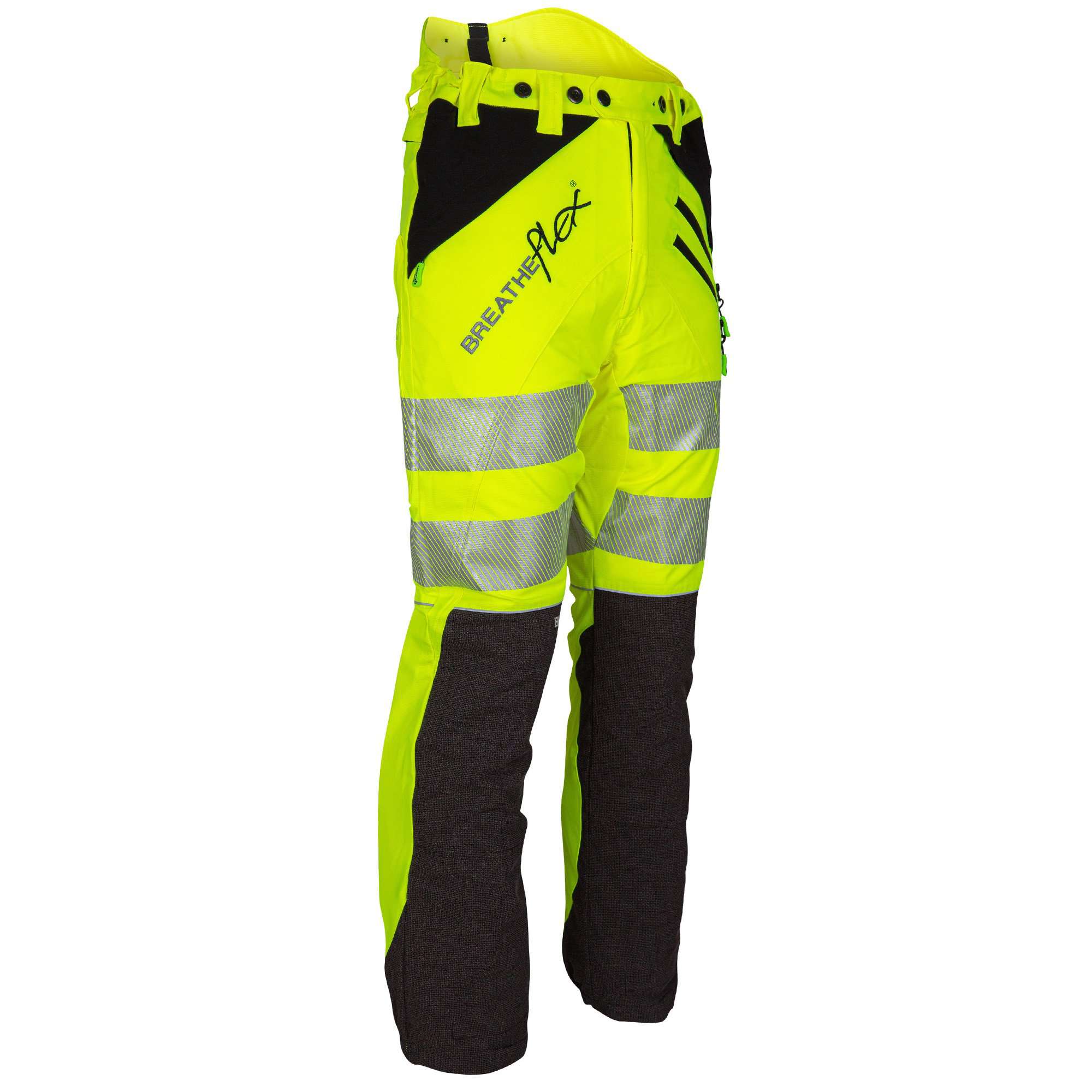 ATHV4050 Breatheflex Chainsaw Trousers Design C Class 1 - Hi-Vis Yellow/Kevlar - Image 3
