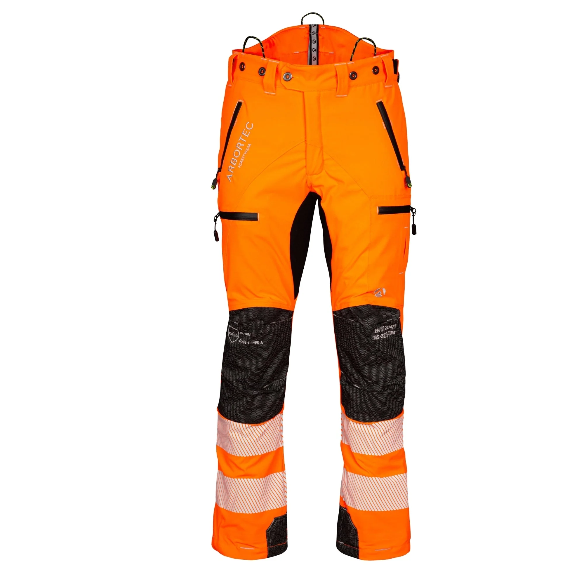 ATHV4060 Breatheflex Pro Chainsaw Trousers Design A Class 1 - Hi-Vis Orange - Image 3