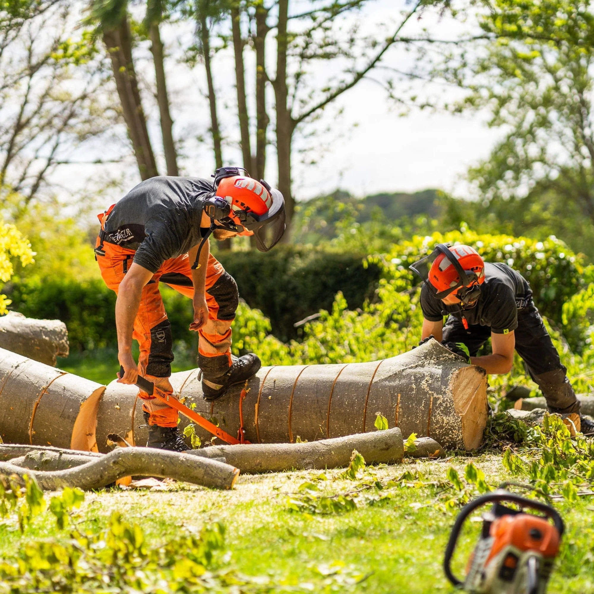 ATHV4070 Breatheflex Pro Chainsaw Trousers Design C Class 1 - Hi-Vis Orange - Image 13
