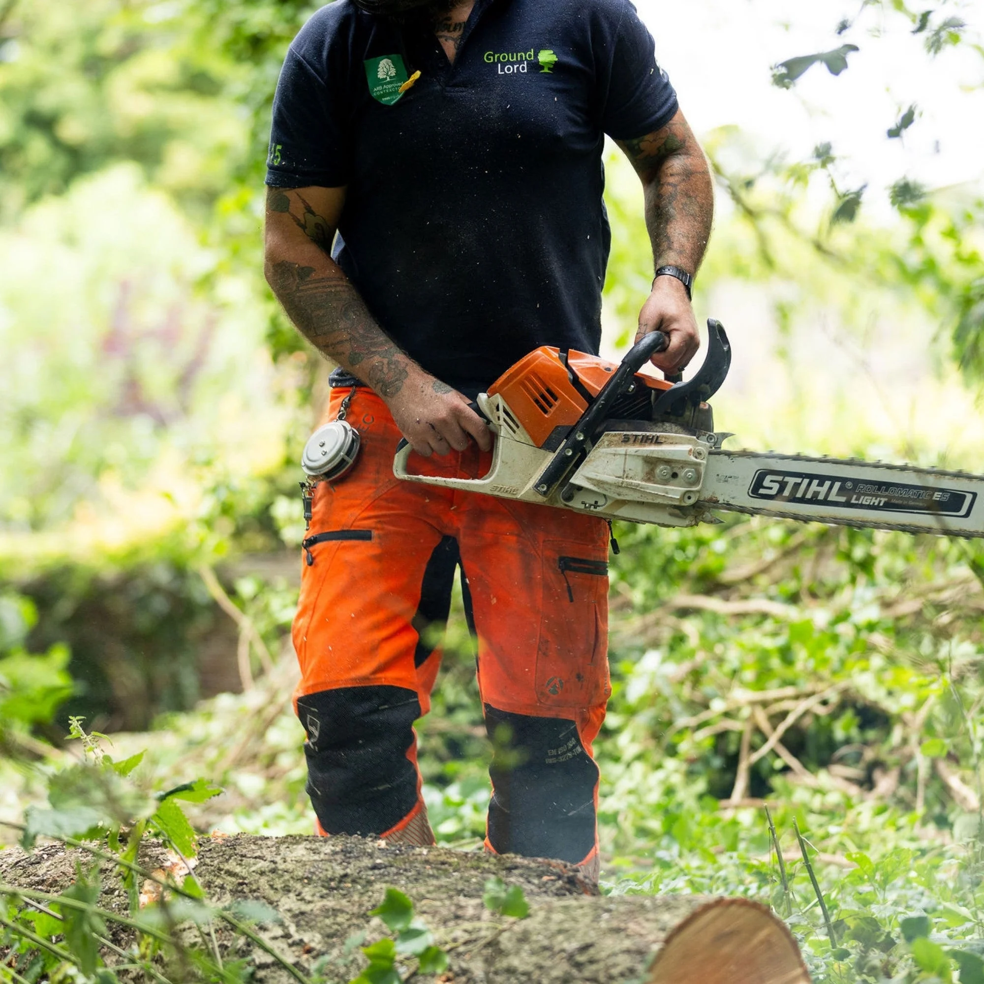 ATHV4070 Breatheflex Pro Chainsaw Trousers Design C Class 1 - Hi-Vis Orange - Image 8