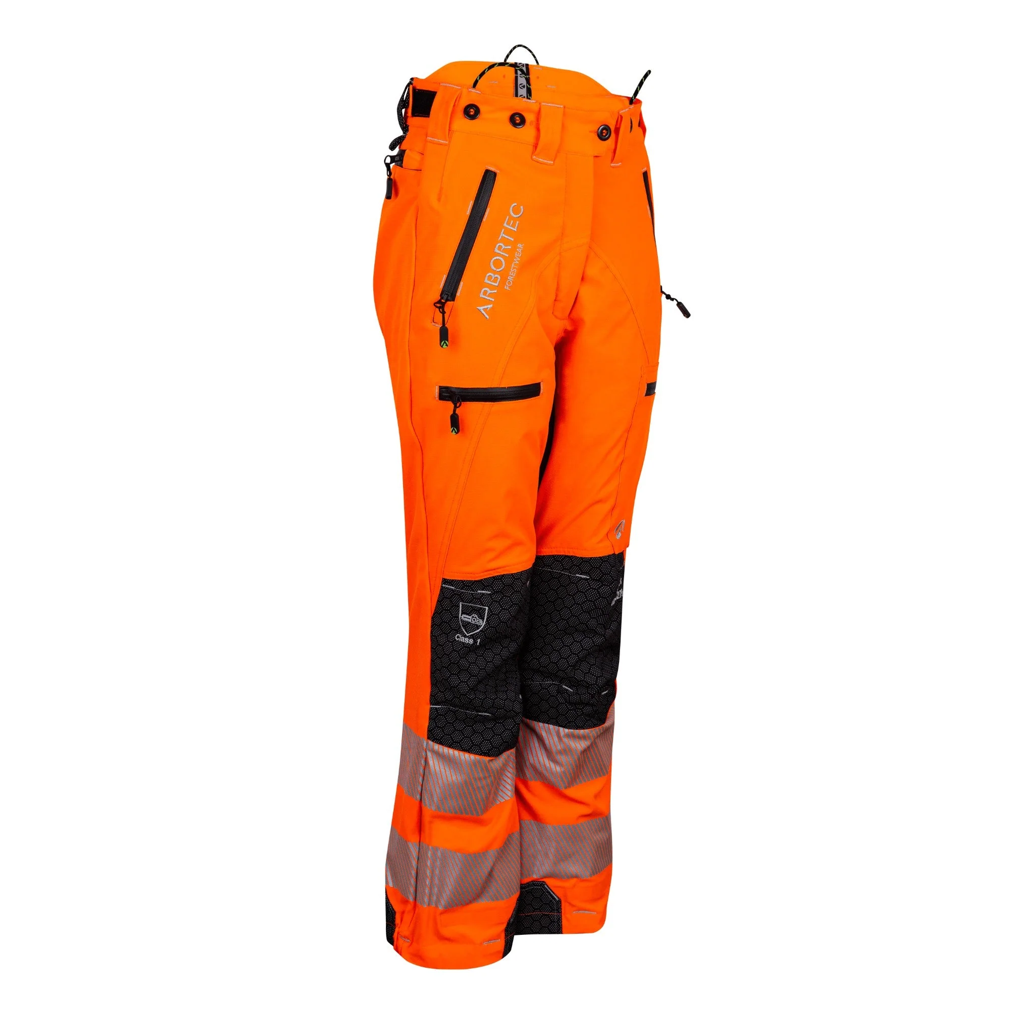 ATHV4060(F) Breatheflex Pro Women's Chainsaw Trousers Class 1 / Design A - Hi-Vis Orange - Image 3