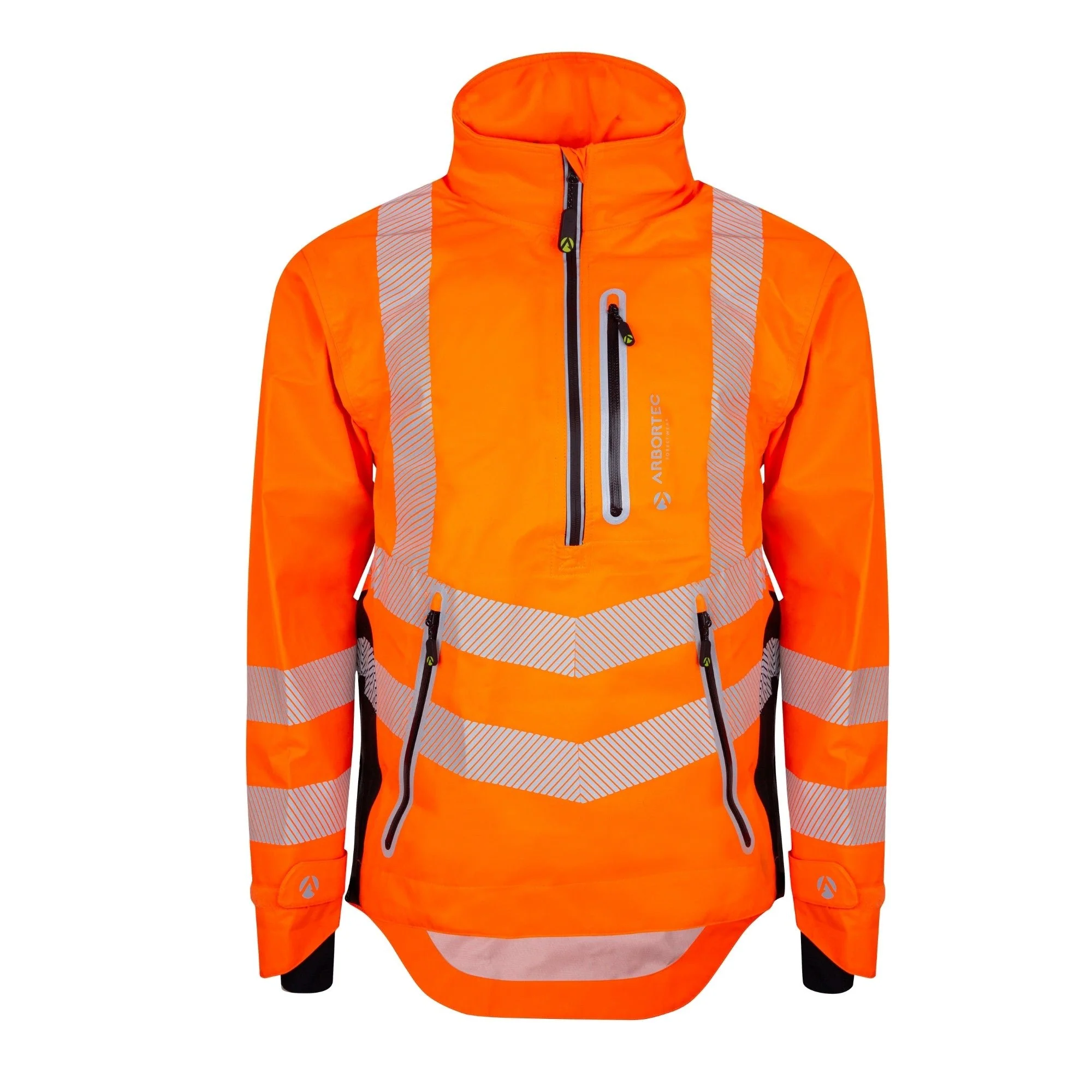 ATHV4400 Half Zip Waterproof Jacket - Hi-Vis Orange - Image 4