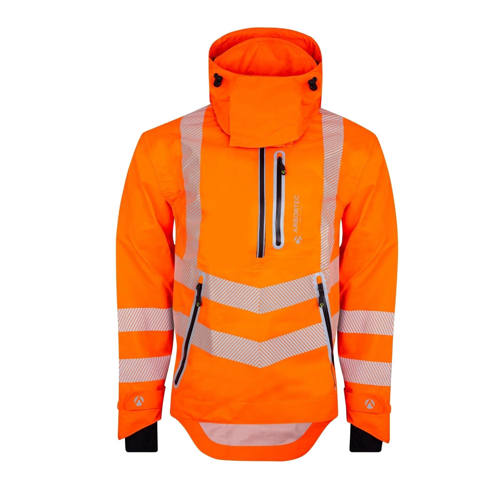 ATHV4400 Half Zip Waterproof Jacket - Hi-Vis Orange - Image 5