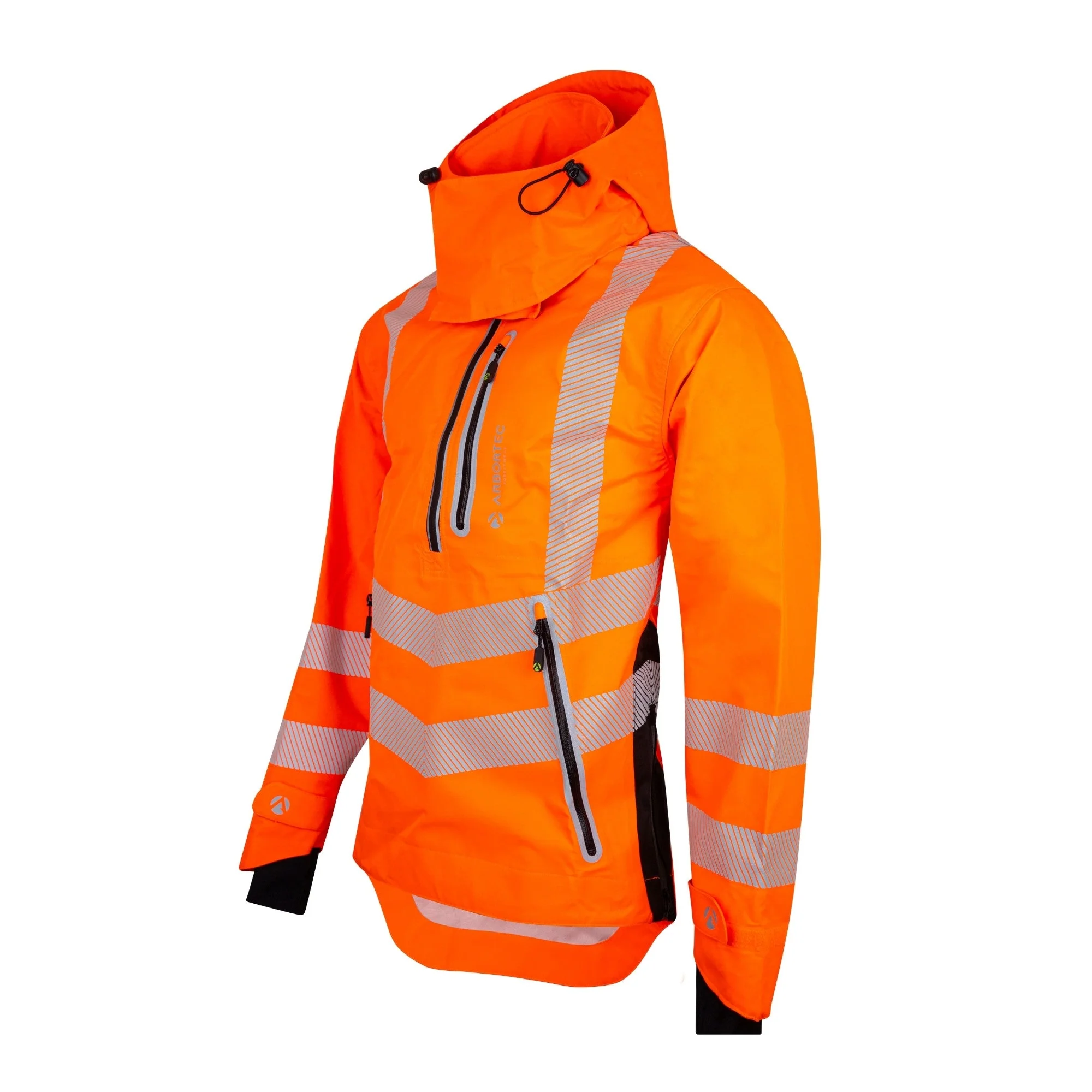 ATHV4400 Half Zip Waterproof Jacket - Hi-Vis Orange - Image 8