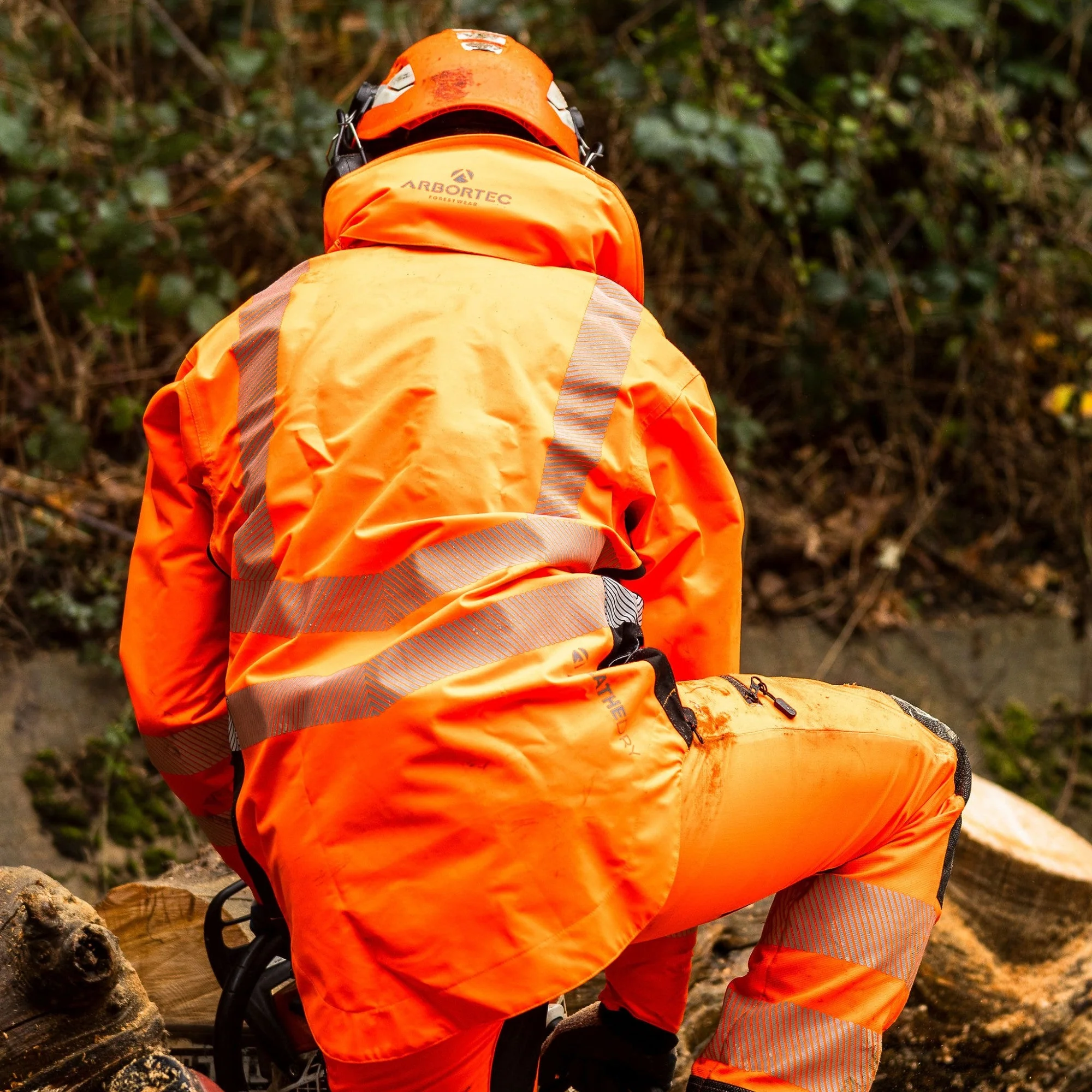 ATHV4400 Half Zip Waterproof Jacket - Hi-Vis Orange - Image 9
