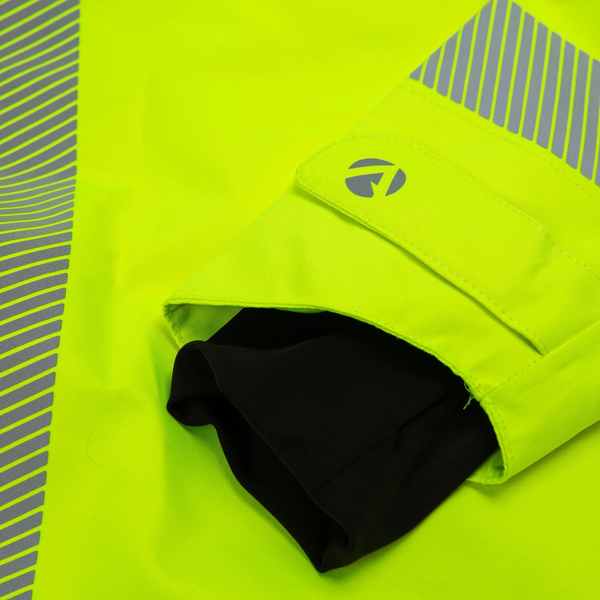 ATHV4400 Half Zip Waterproof Jacket - Hi-Vis Yellow - Image 9