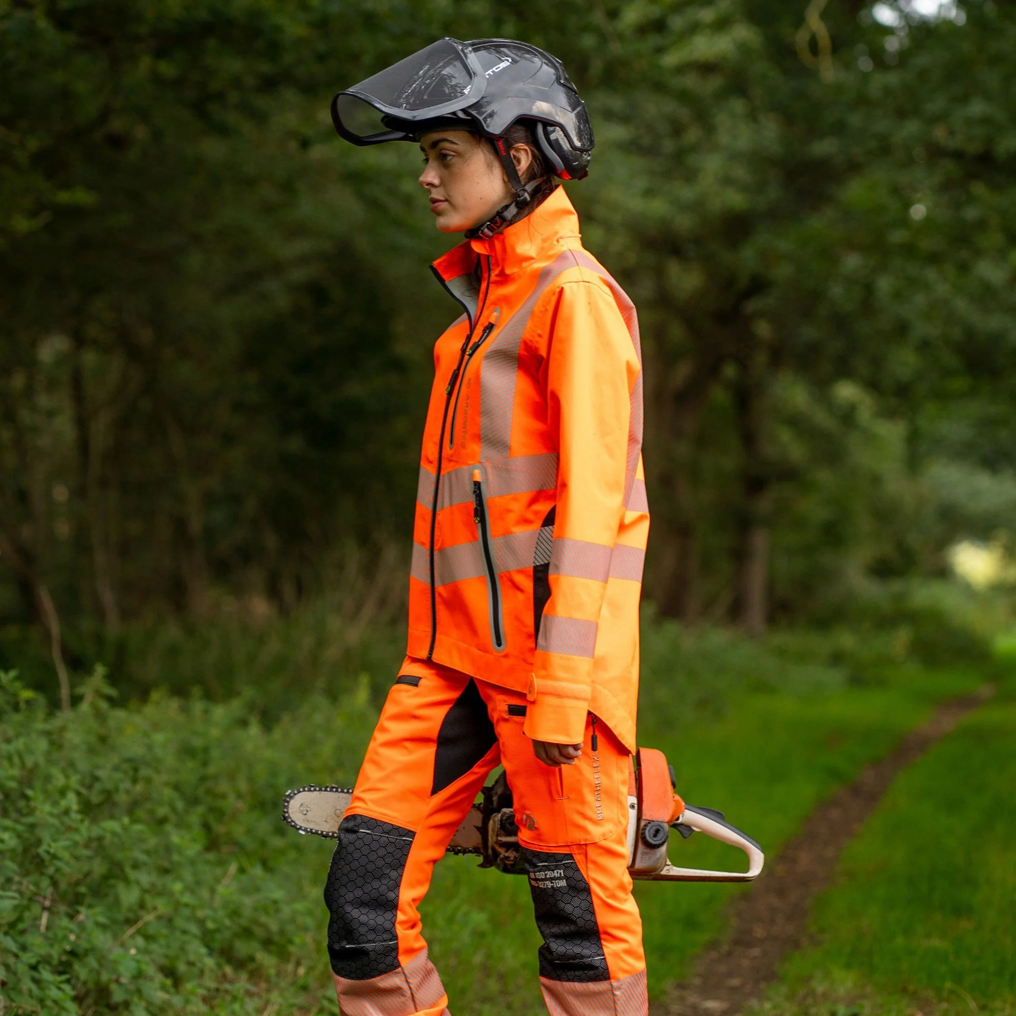 ATHV4420(F) Full Zip Waterproof Women’s Work Jacket – Hi-Vis Orange - Image 14