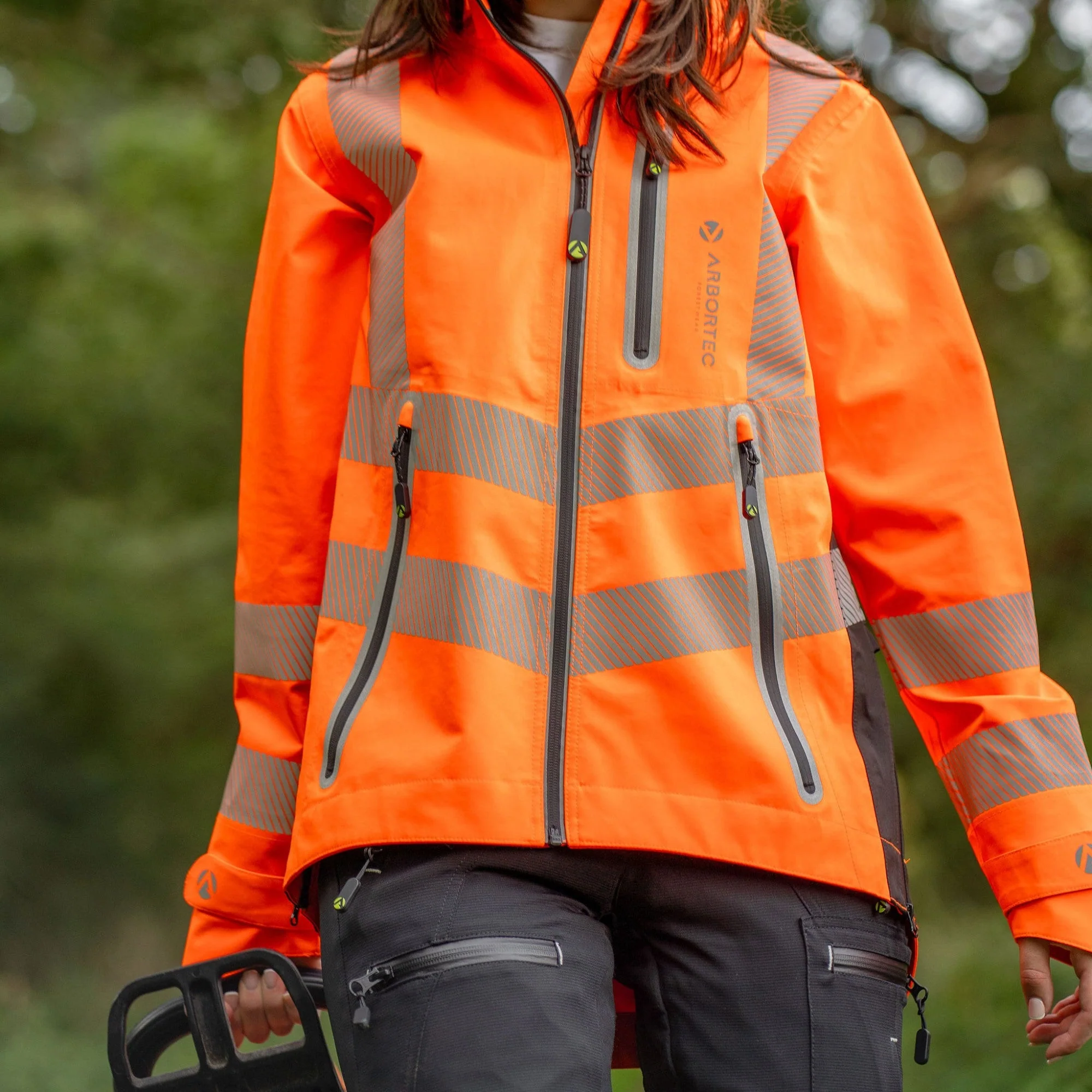 ATHV4420(F) Full Zip Waterproof Women’s Work Jacket – Hi-Vis Orange - Image 15