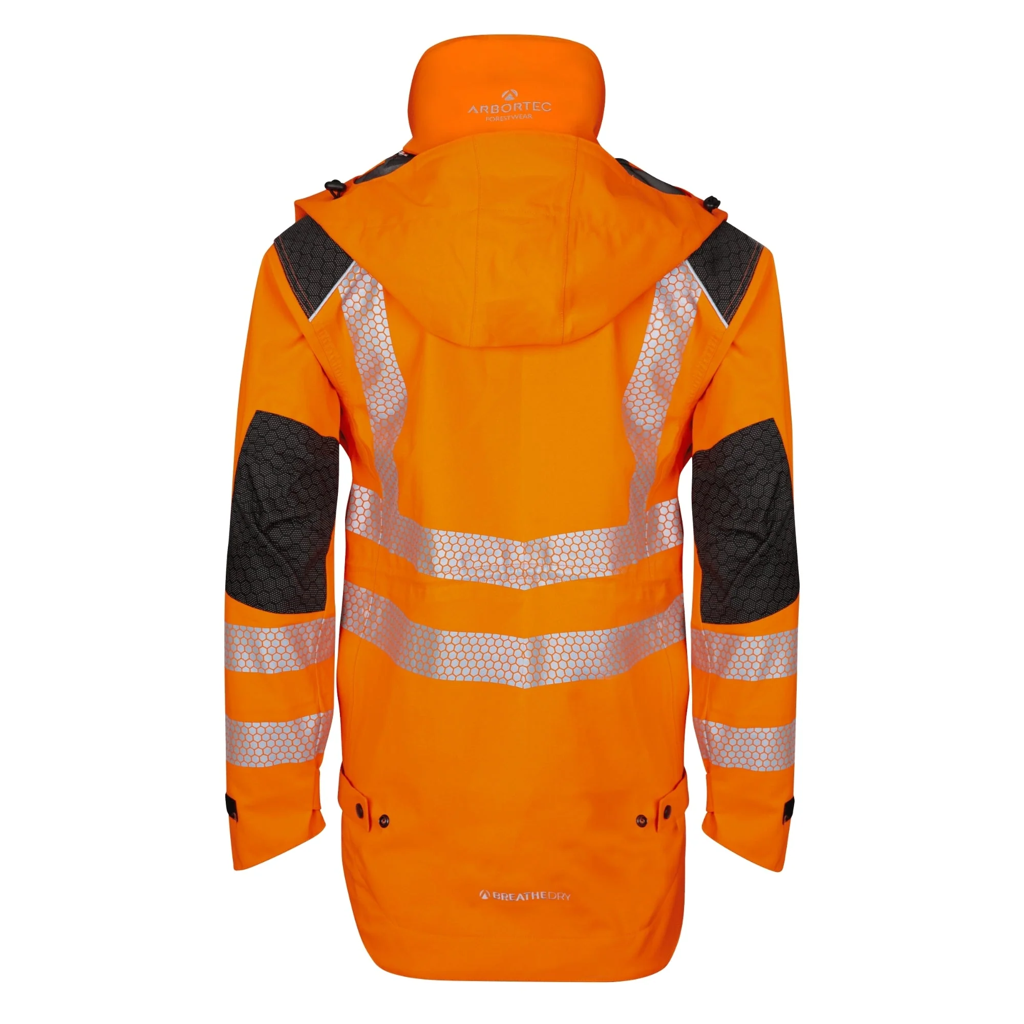 ATHV4460 - Heavy Duty Half Zip Waterproof Jacket - Hi Vis Orange - Image 3