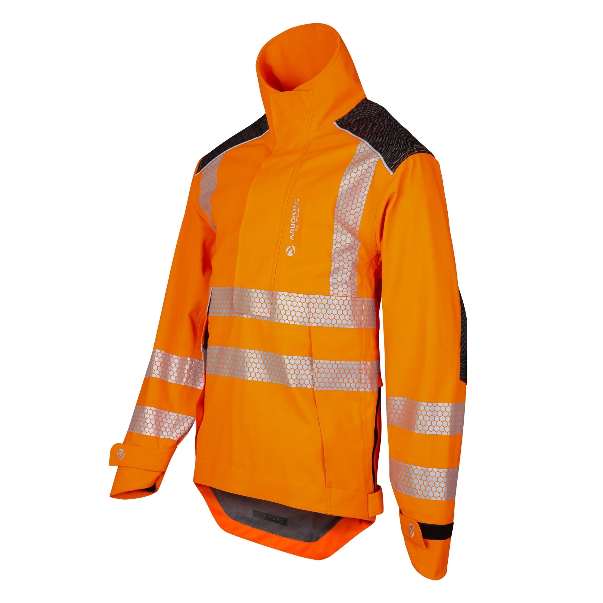 ATHV4460 - Heavy Duty Half Zip Waterproof Jacket - Hi Vis Orange - Image 4