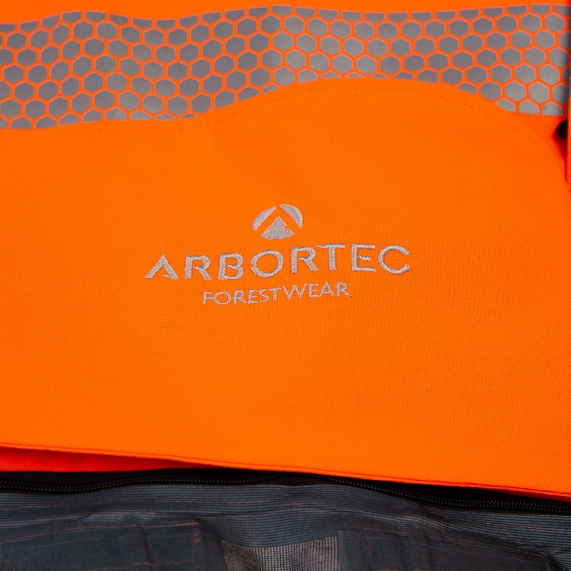 ATHV4460 - Heavy Duty Half Zip Waterproof Jacket - Hi Vis Orange - Image 6