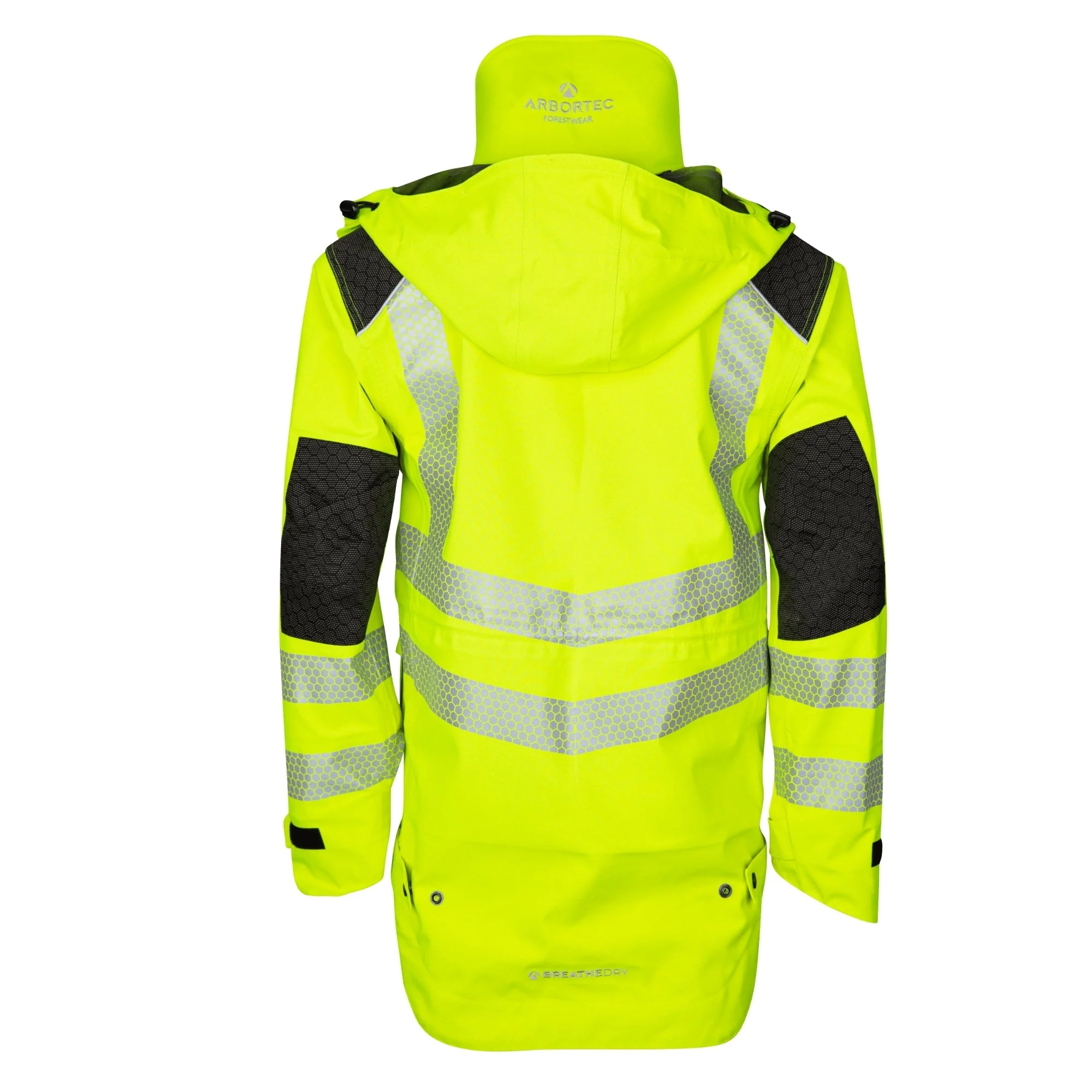 ATHV4460 - Heavy Duty Half Zip Waterproof Jacket - Hi Vis Yellow - Image 3