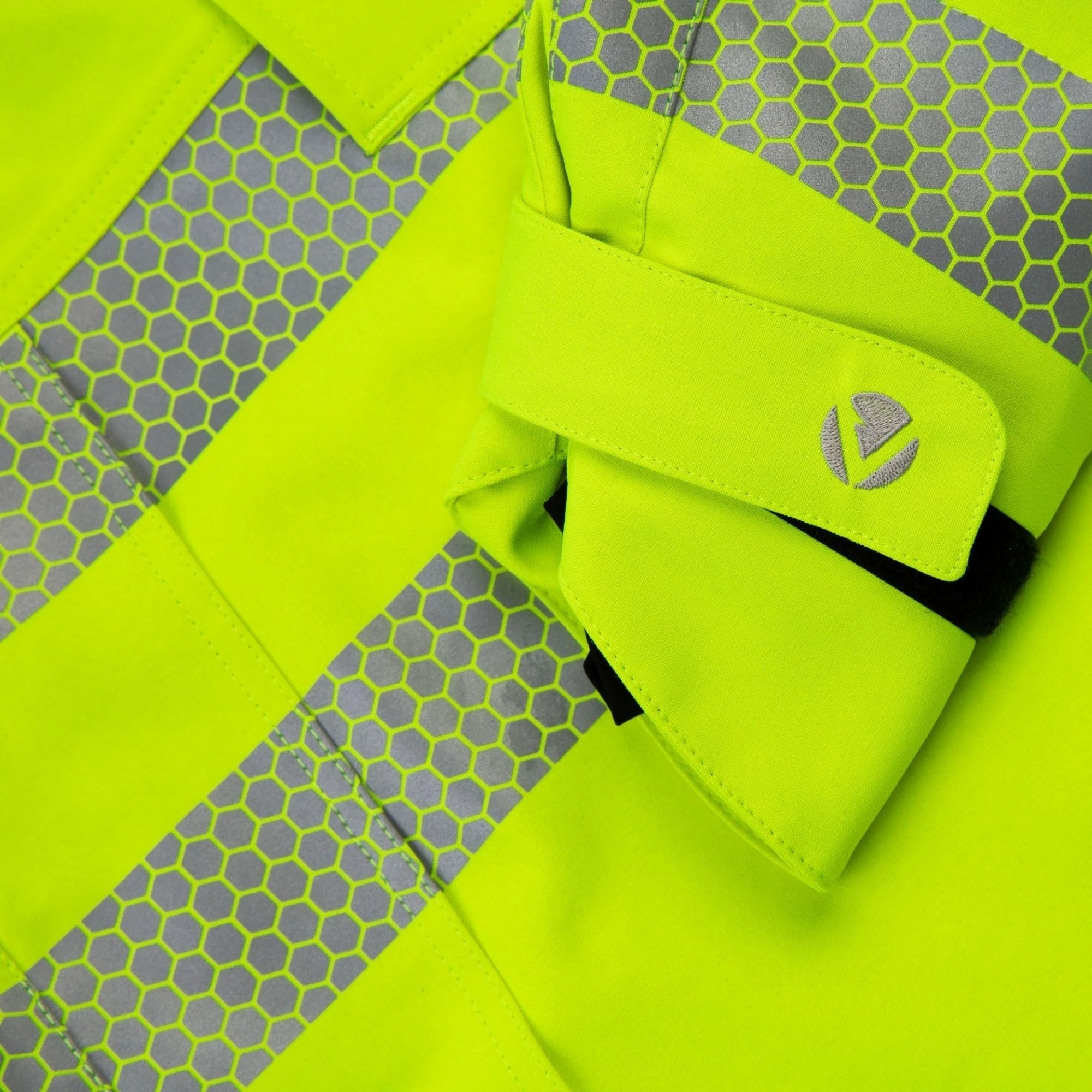 ATHV4460 - Heavy Duty Half Zip Waterproof Jacket - Hi Vis Yellow - Image 5