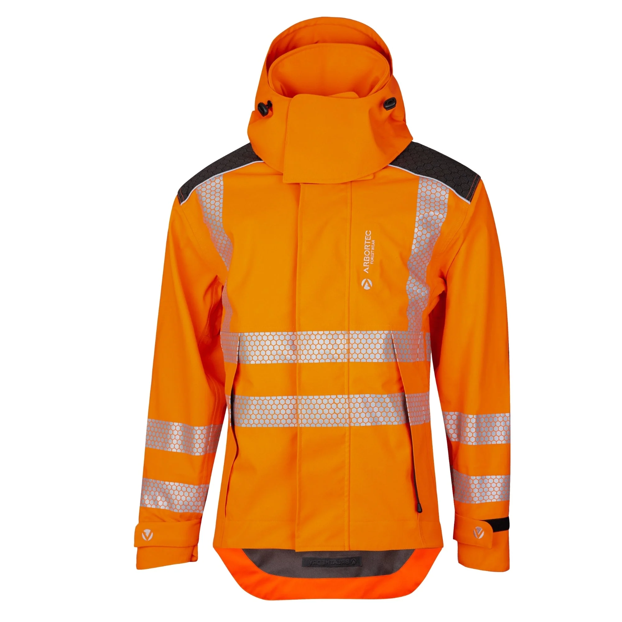 ATHV4480 - Heavy Duty Full Zip Waterproof Jacket - Hi Vis Orange - Image 3