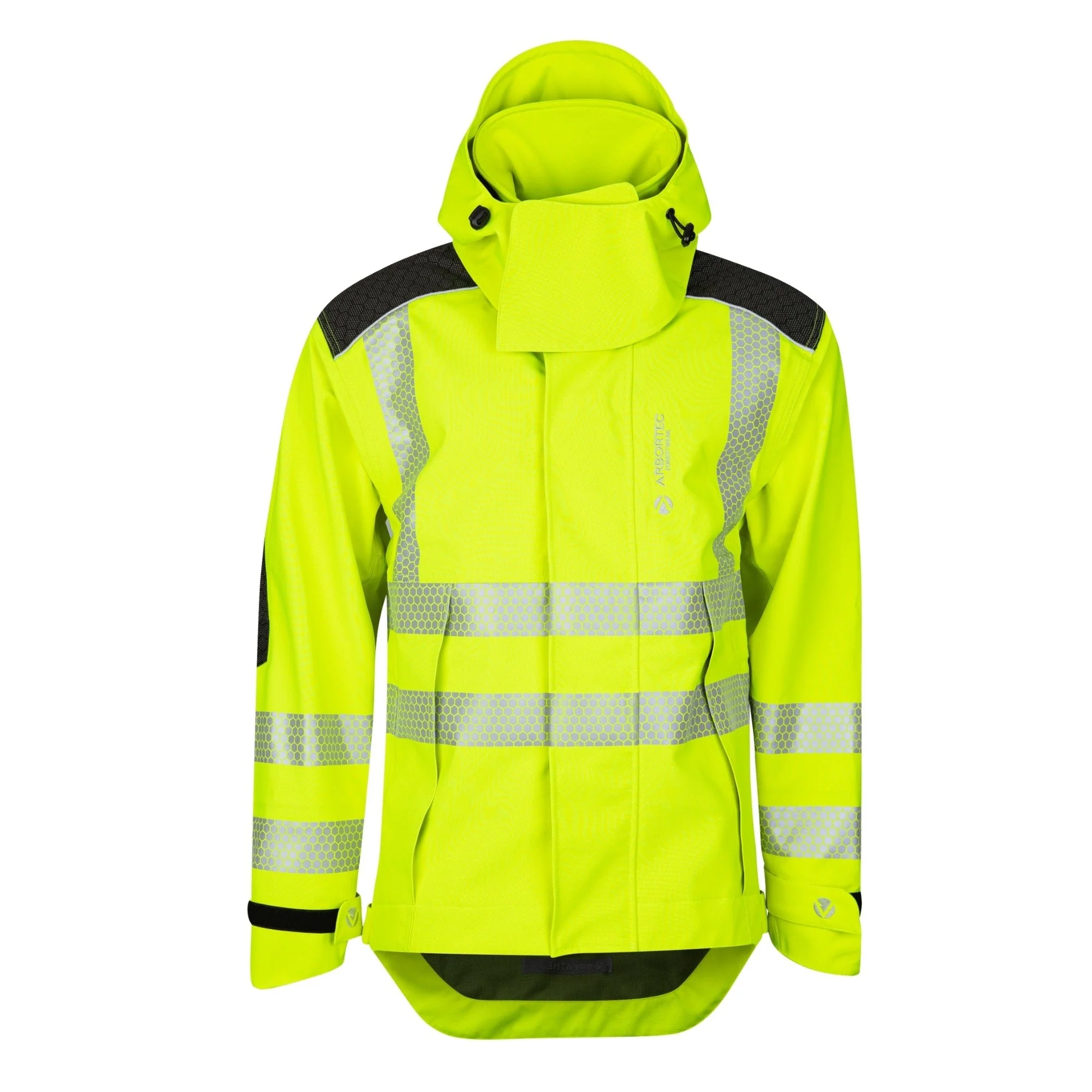ATHV4480 - Heavy Duty Full Zip Waterproof Jacket - Hi Vis Yellow - Image 3
