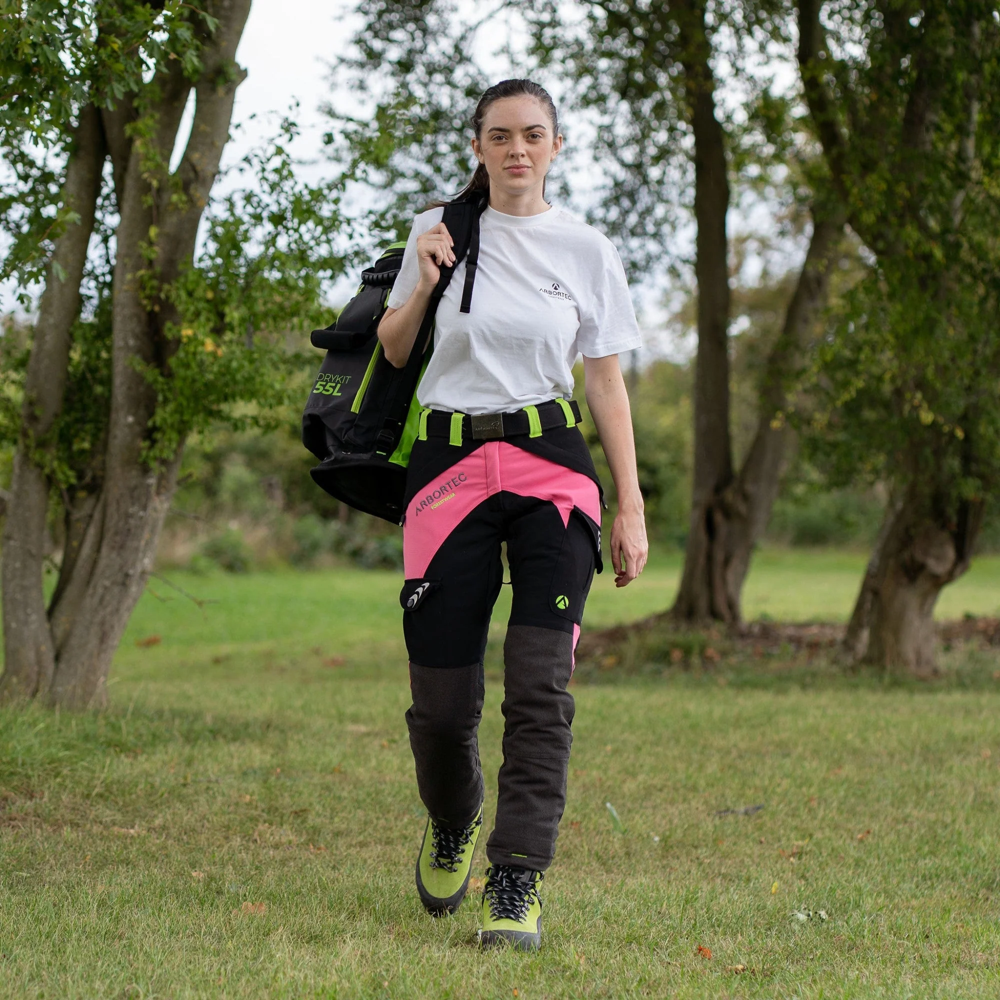 AT4010 Breatheflex Chainsaw Trousers Design A Class 1 - Pink - Image 12