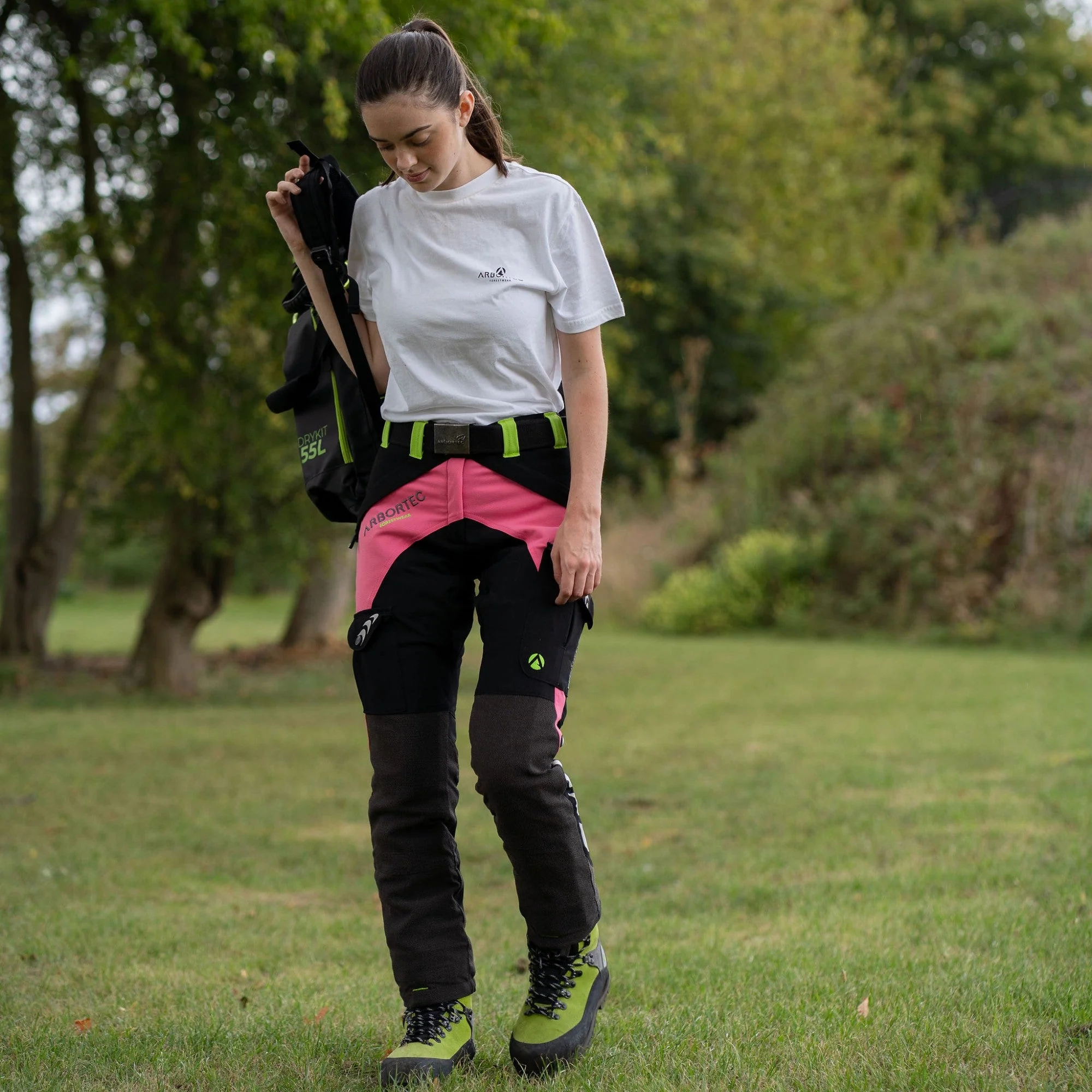 AT4010 Breatheflex Chainsaw Trousers Design A Class 1 - Pink - Image 14