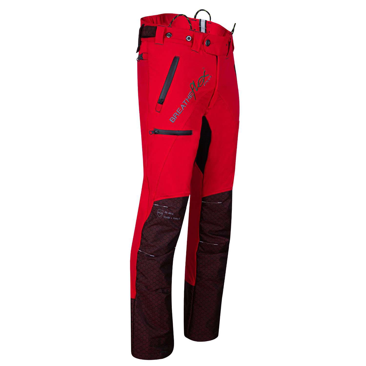 Freestyle Chainsaw Trousers Design C Class 1 - Red - AT4071 - Image 4