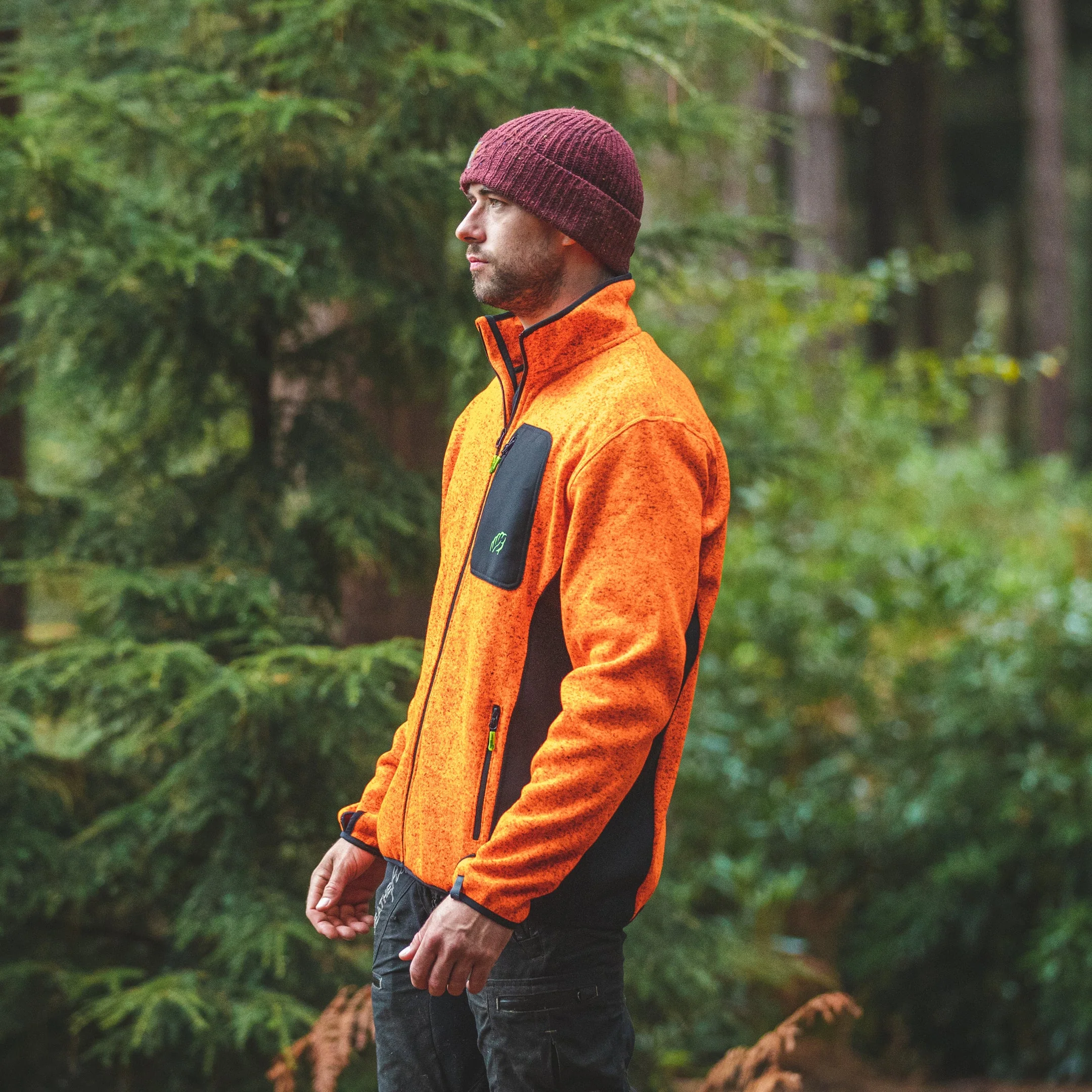 Kudu Melange Zip Sweater Orange - Image 12