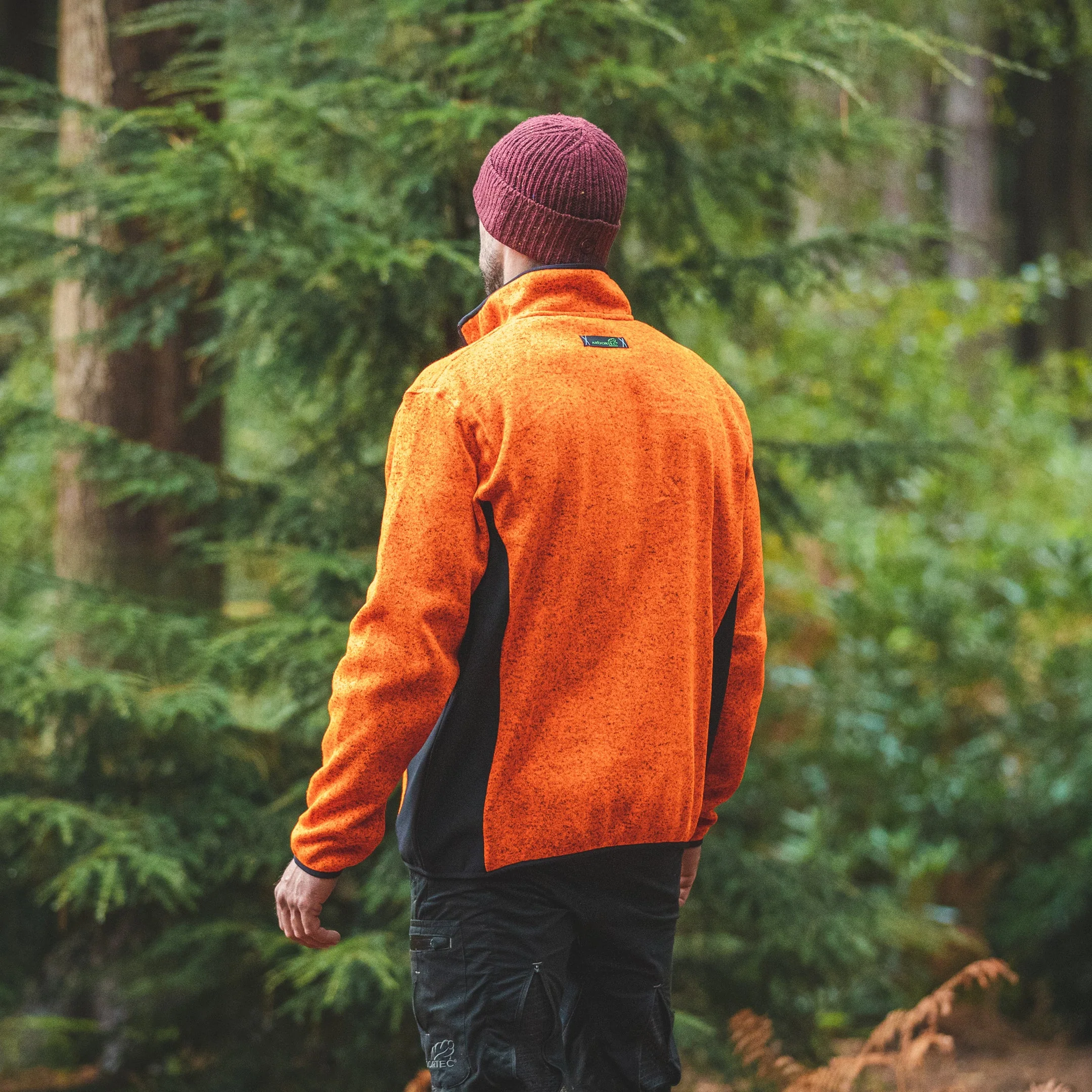 Kudu Melange Zip Sweater Orange - Image 13