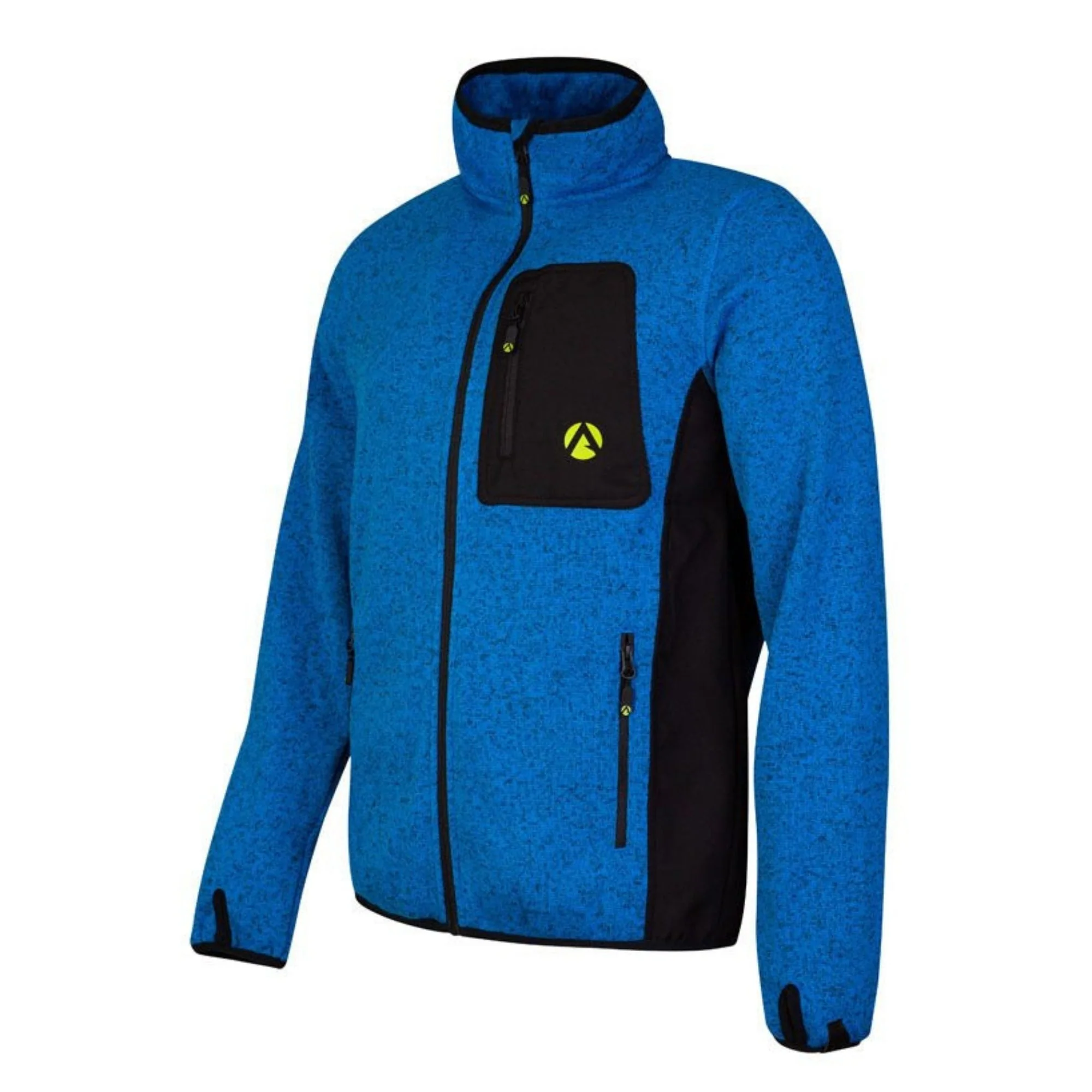Kudu Plus Melange Zip Sweater Blue - Image 4