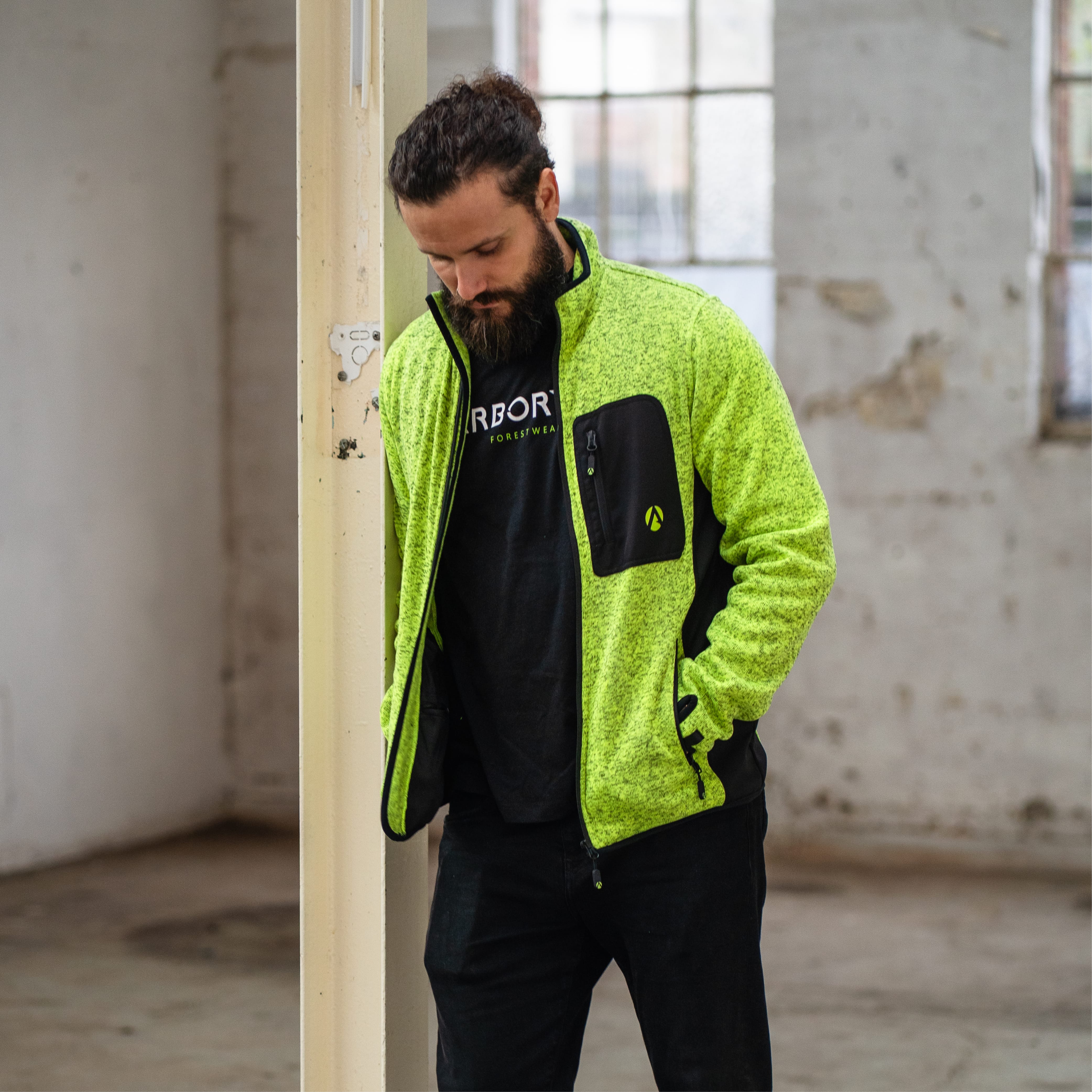 Kudu Plus Melange Zip Sweater Yellow - Image 11