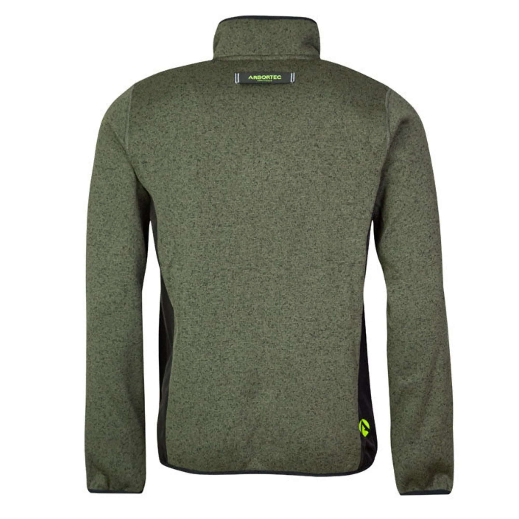 Kudu Plus Melange Zip Sweater Olive - Image 3
